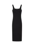 Calvin Klein Ribbed Long Dress, Black