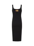 Calvin Klein Ribbed Long Dress, Black