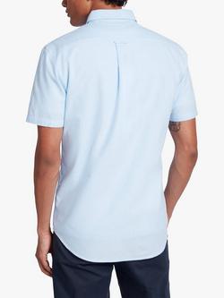 Farah Brewer Slim Fit Organic Cotton Short Sleeve Shirt - view 2, 468 Sky Blue