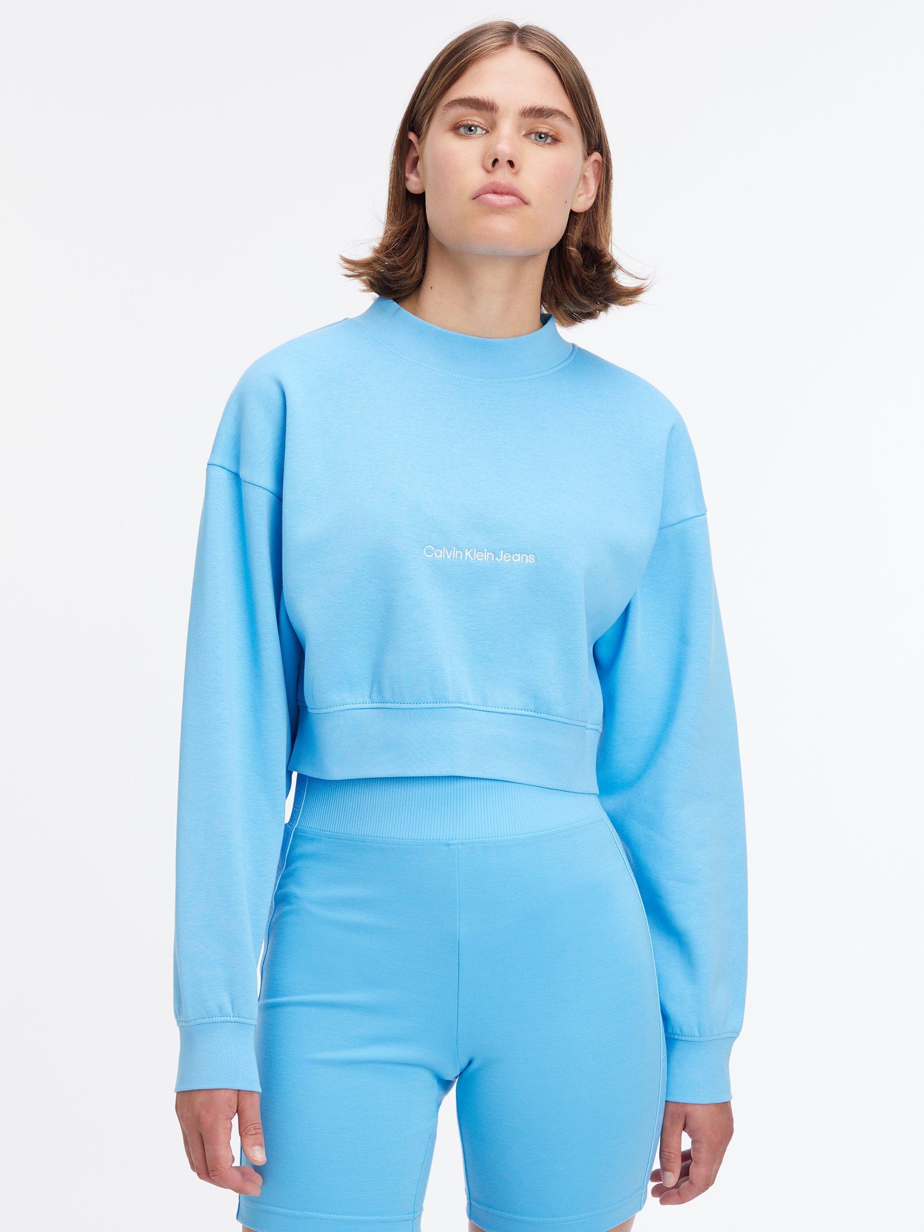 Calvin Klein Mock Neck Jumper, Blue