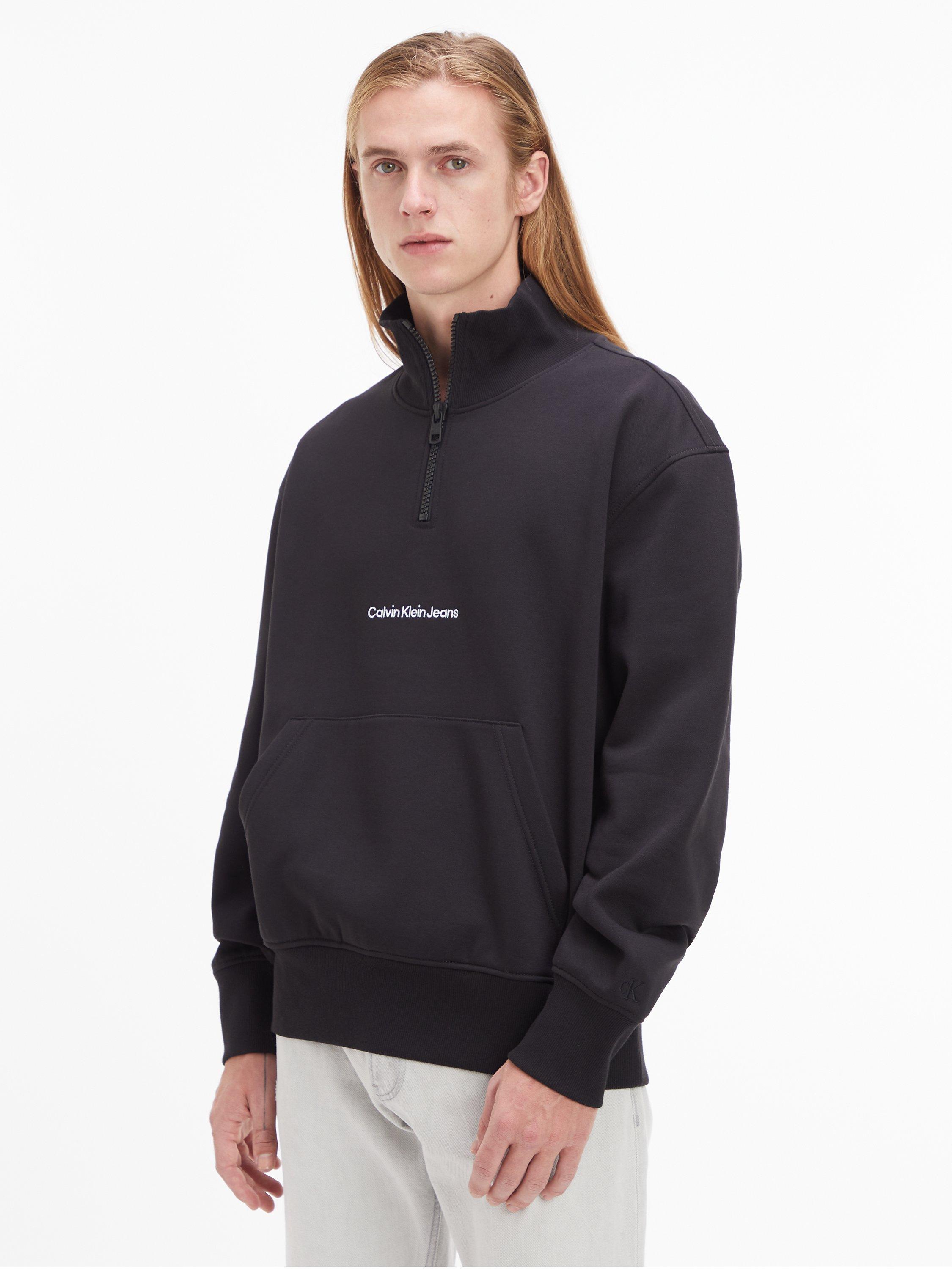 Calvin Klein Jeans Half Zip Jumper, CK Black