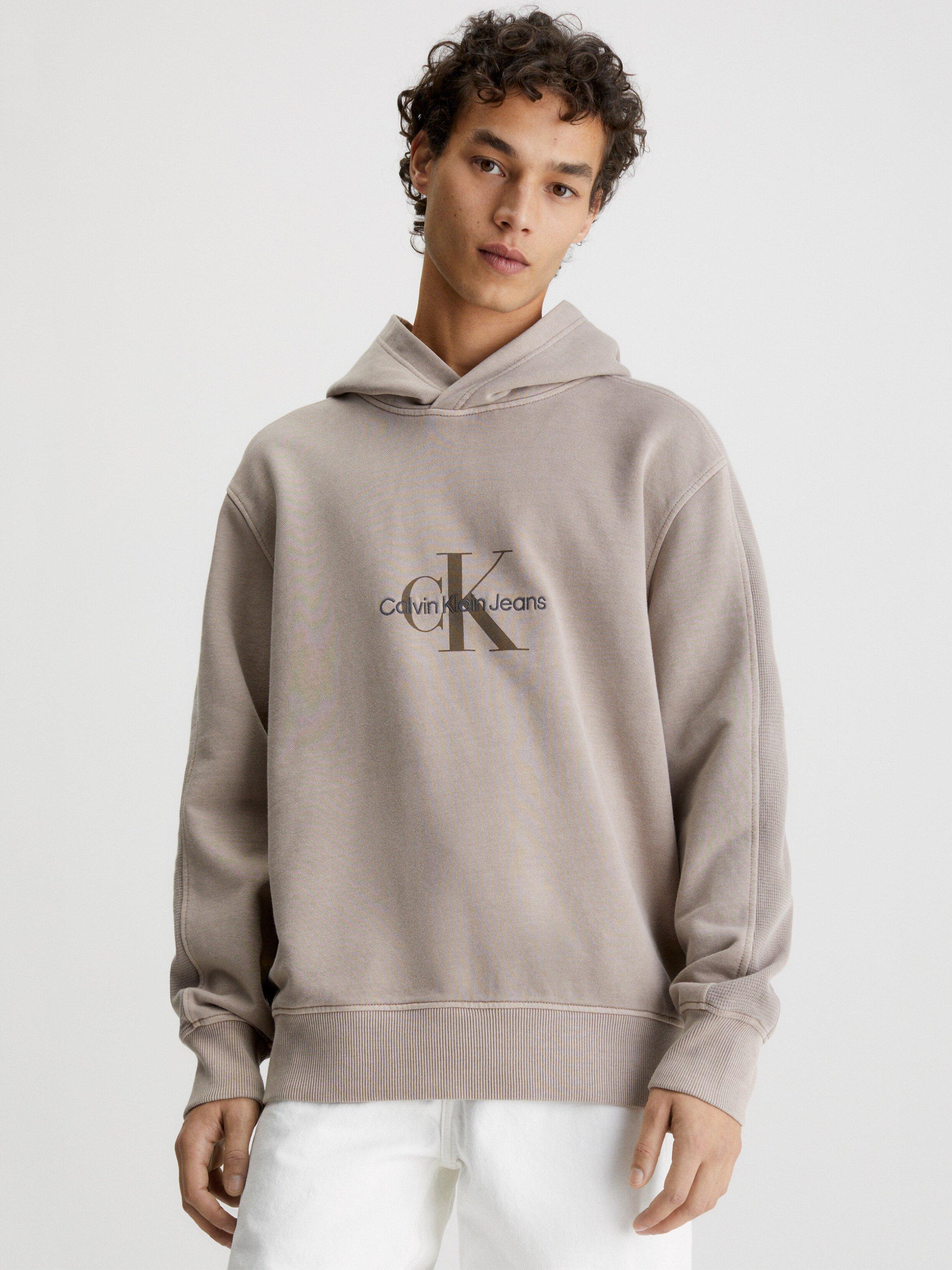 Calvin Klein Jeans Logo Hoodie, Shitake