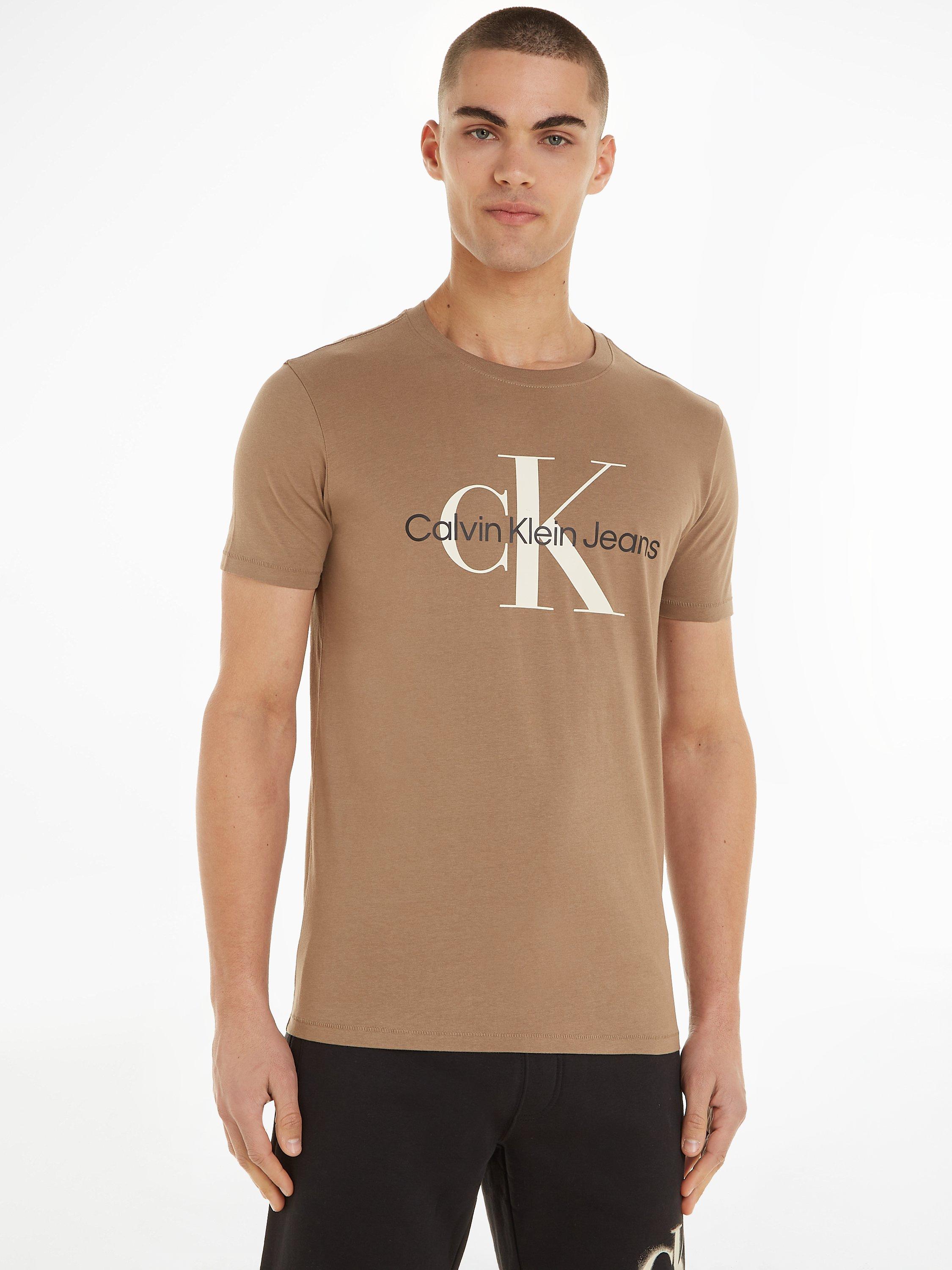 Calvin Klein Jeans Monogram T-Shirt, Shitake