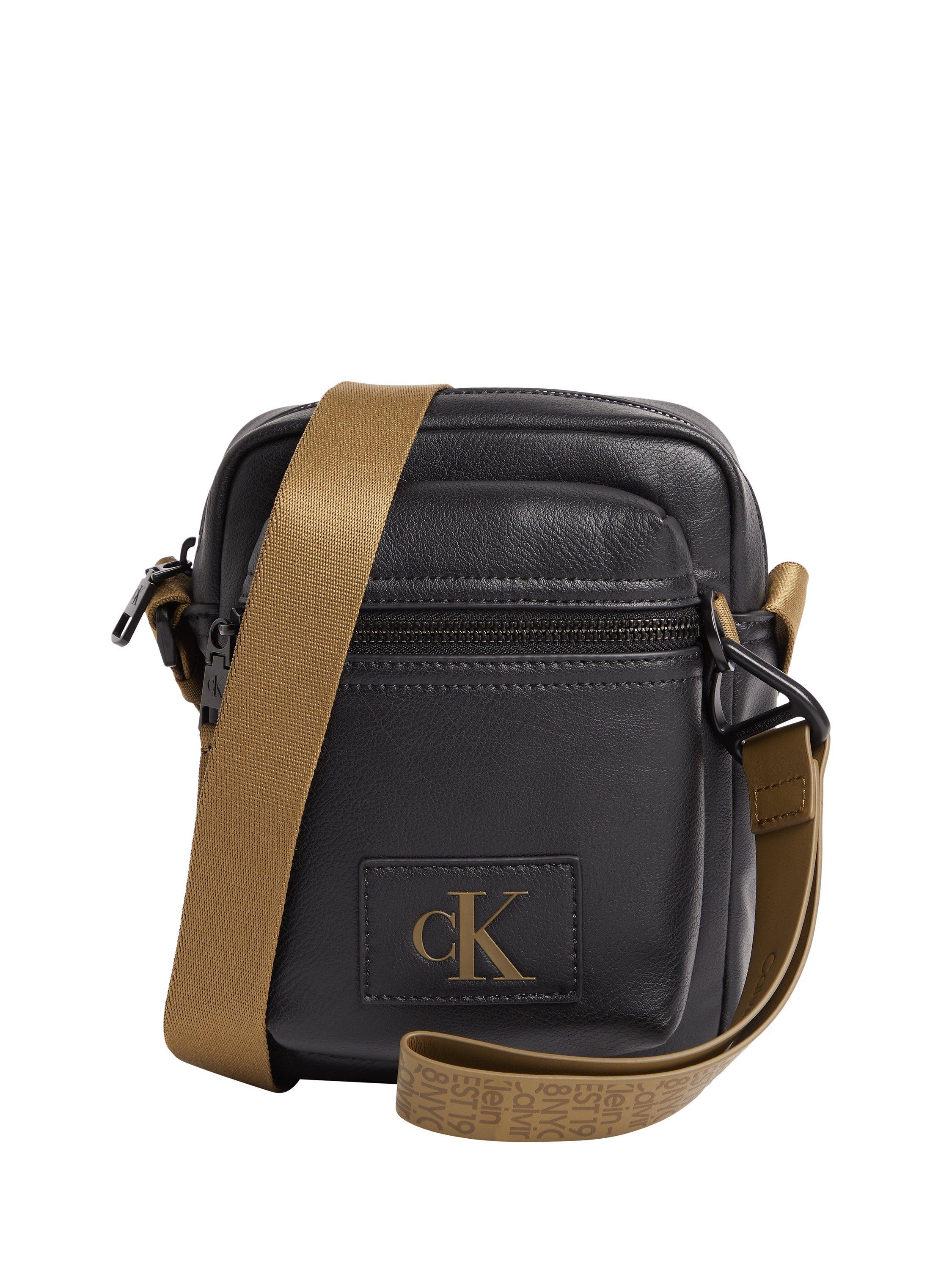 Product image 1 of 3, which shows Calvin Klein Tagged Reporter Bag, Black