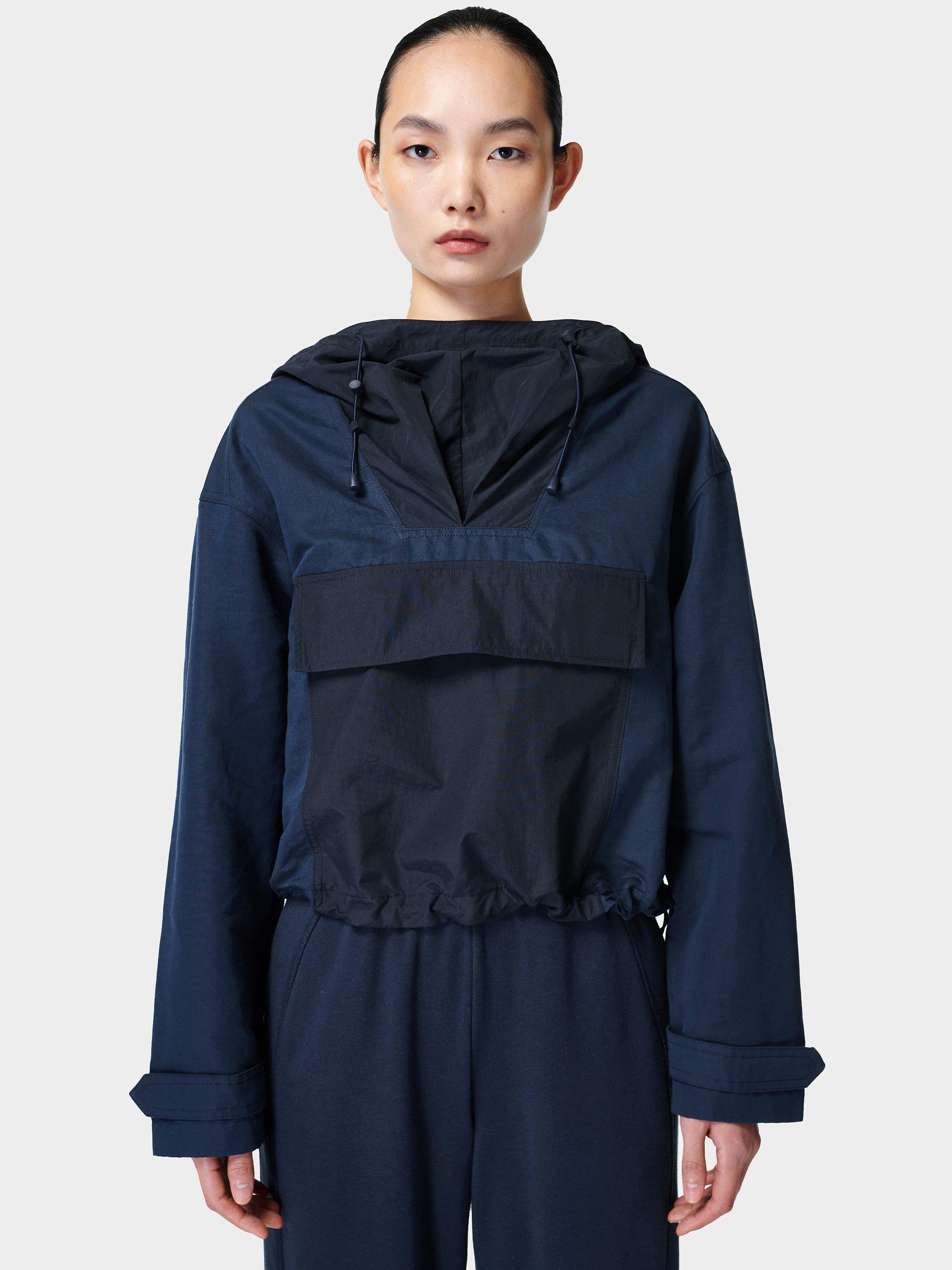 Sweaty Betty Nomad Lightweight Pullover Linen Blend Jacket, Navy Blue