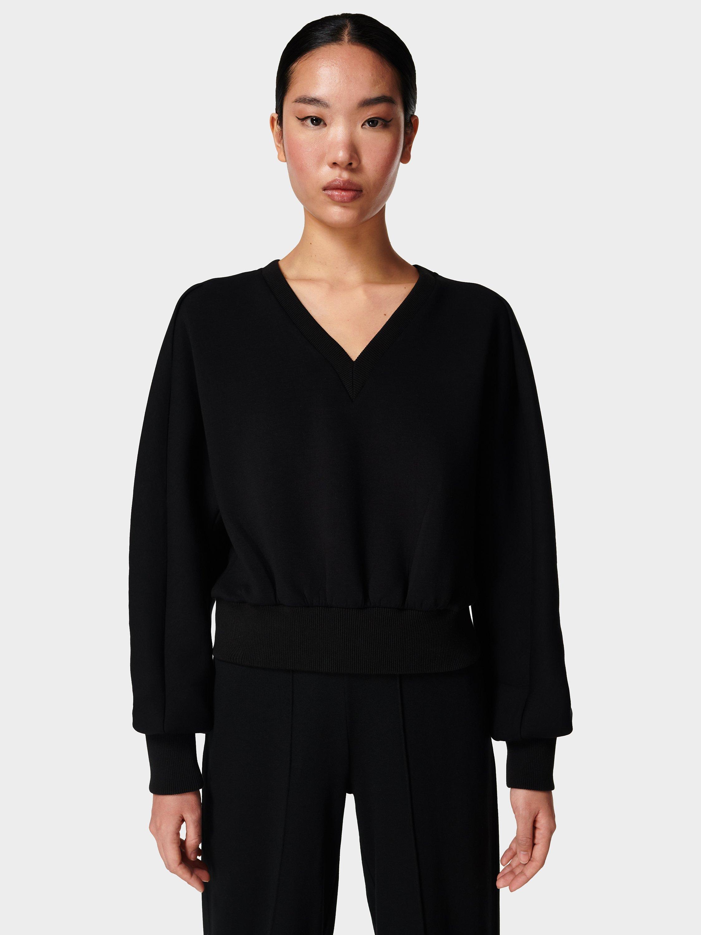 Sweaty Betty Ease V-Neck Jumper, Black