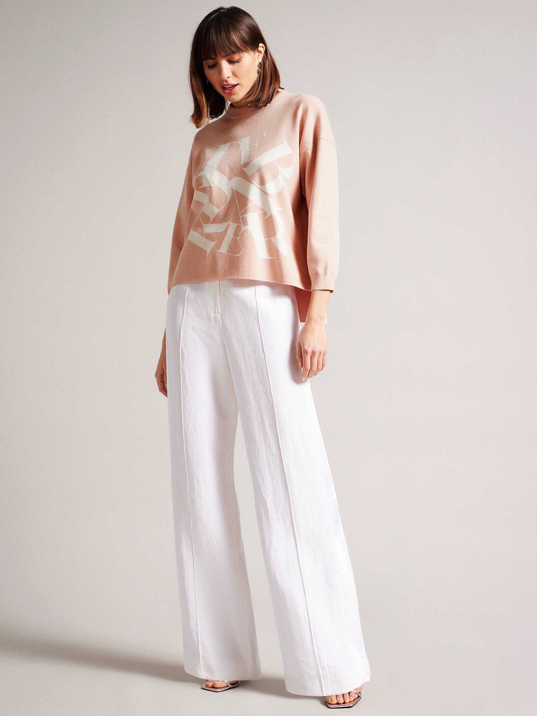 Ted Baker Elssiaa Graphic Logo Jumper, Pink