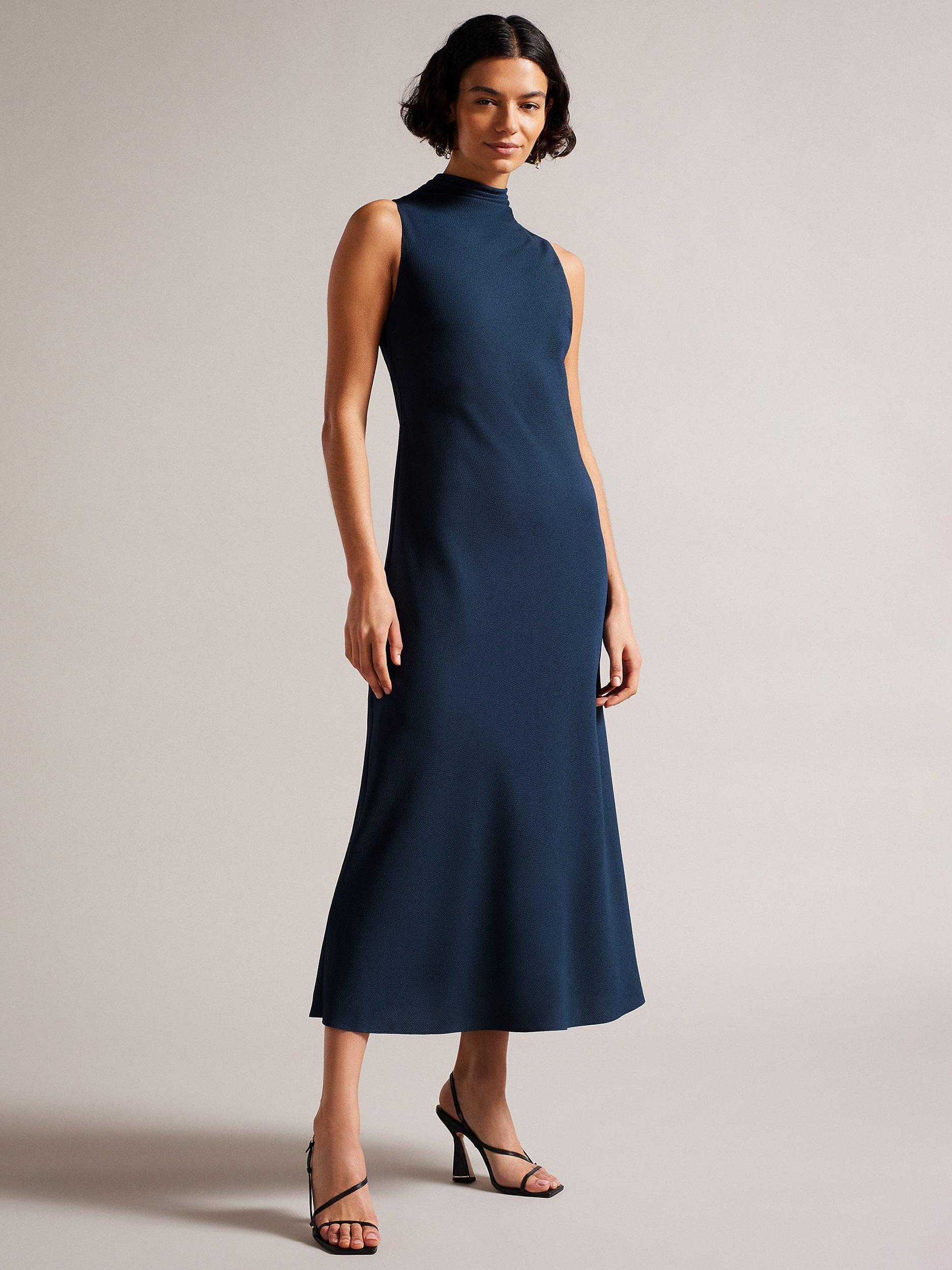 Ted Baker Eleanar Midi Dress, Dark Blue