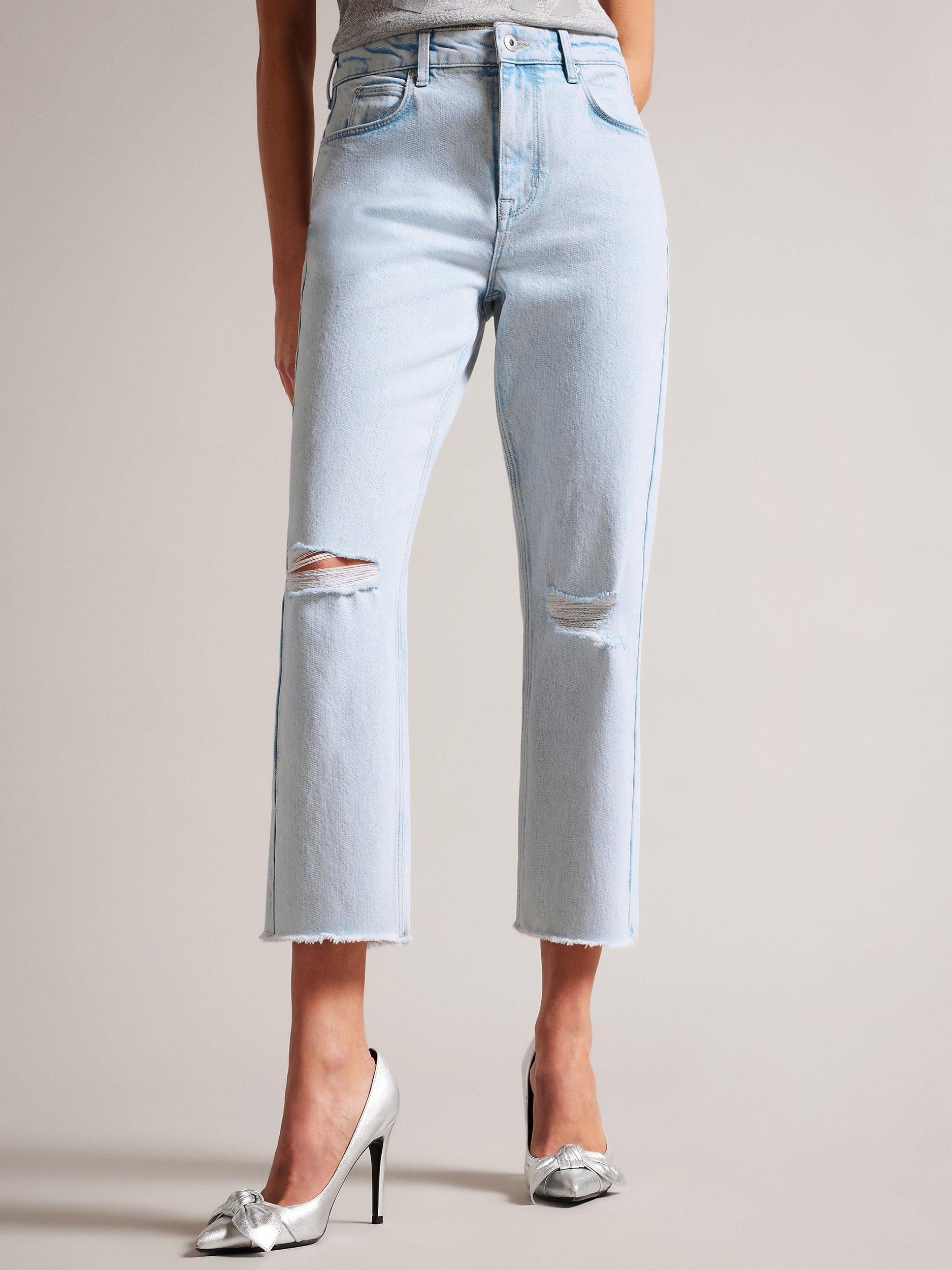 Ted Baker Chrishl Straight Leg Jeans, Light Wash