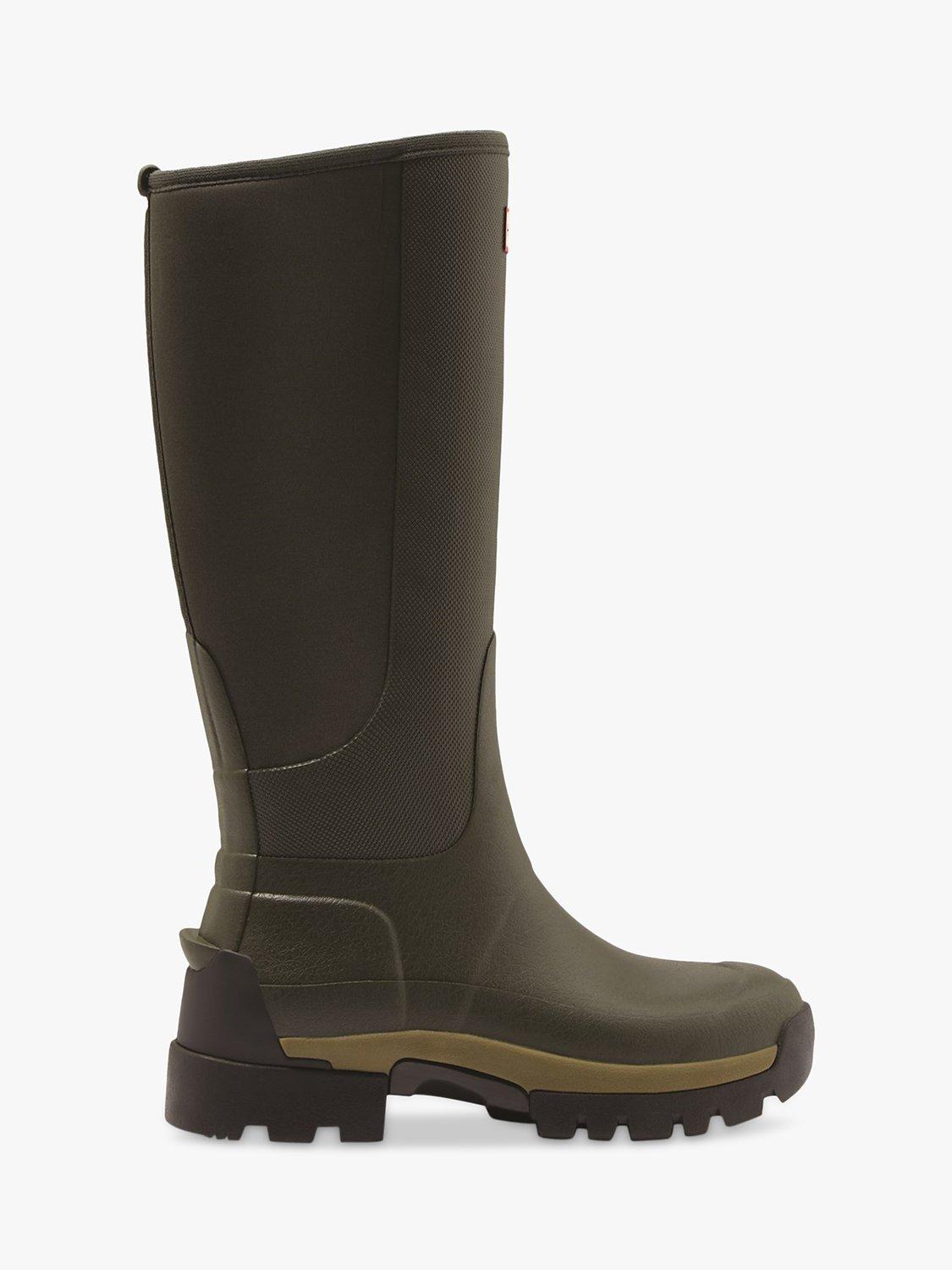 Hunter Balmoral Hybrid Tall Wellington Boots Olive