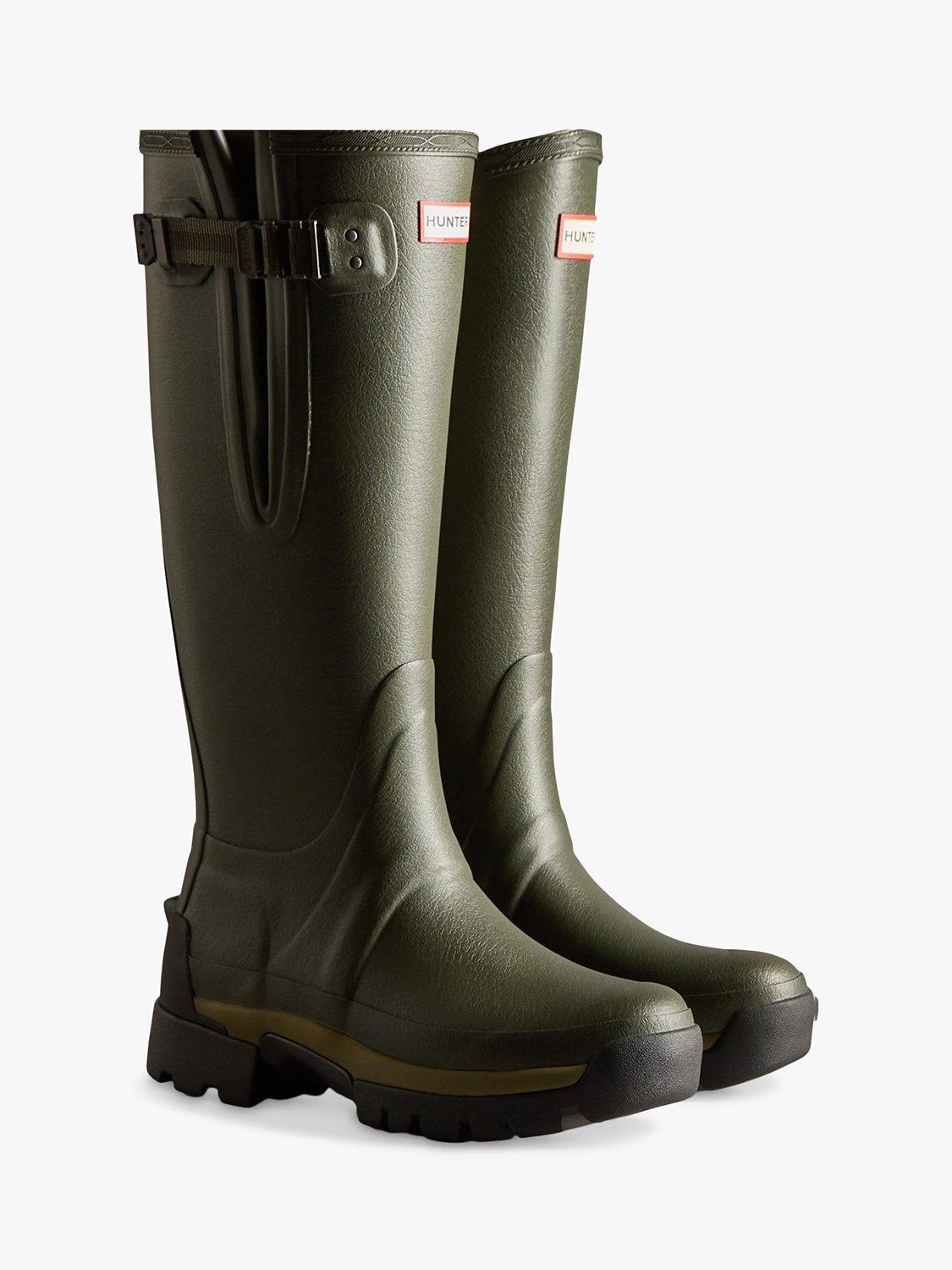 Product image 2 of 4, which shows Hunter Balmoral Side Adjustable Wellington Boots, Dark Olive, 3