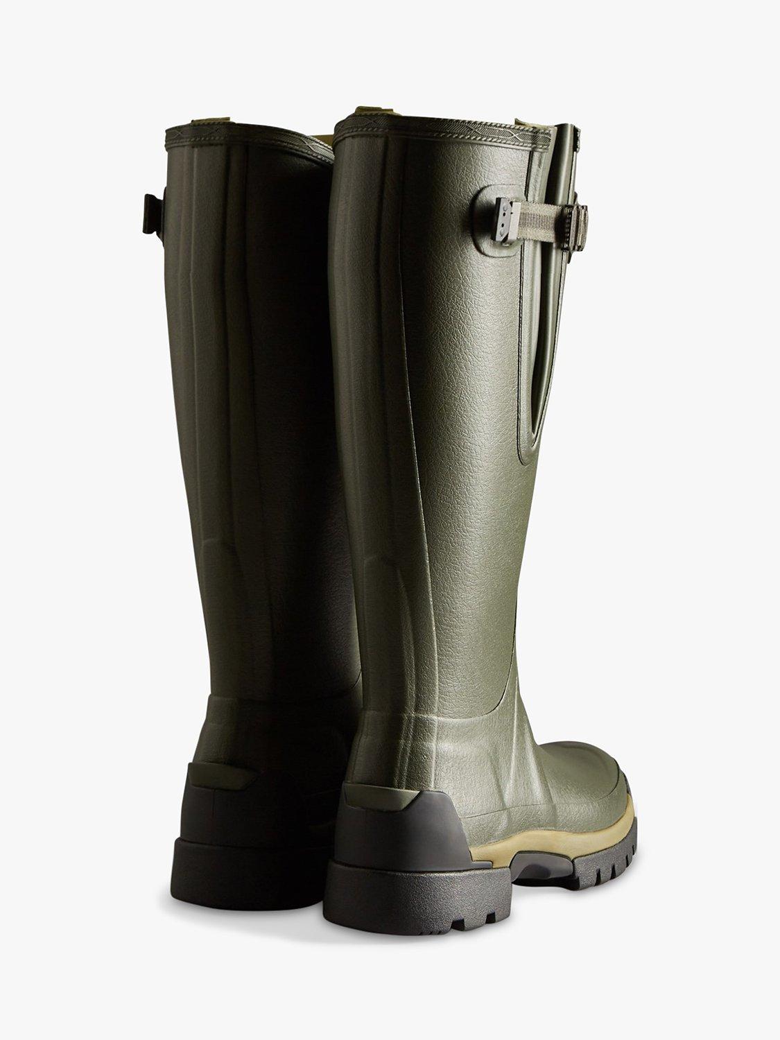 Product image 3 of 4, which shows Hunter Balmoral Side Adjustable Wellington Boots, Dark Olive, 3