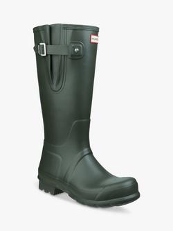 Hunter Original Tall Side Adjustable Wellington Boots - view 2, Olive