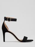 L.K.Bennett Ivy Suede Heeled Sandals, Black