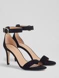 L.K.Bennett Ivy Suede Heeled Sandals, Black