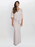 Gina Bacconi Sephora Shimmer Cape Maxi Dress