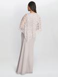 Gina Bacconi Sephora Shimmer Cape Maxi Dress