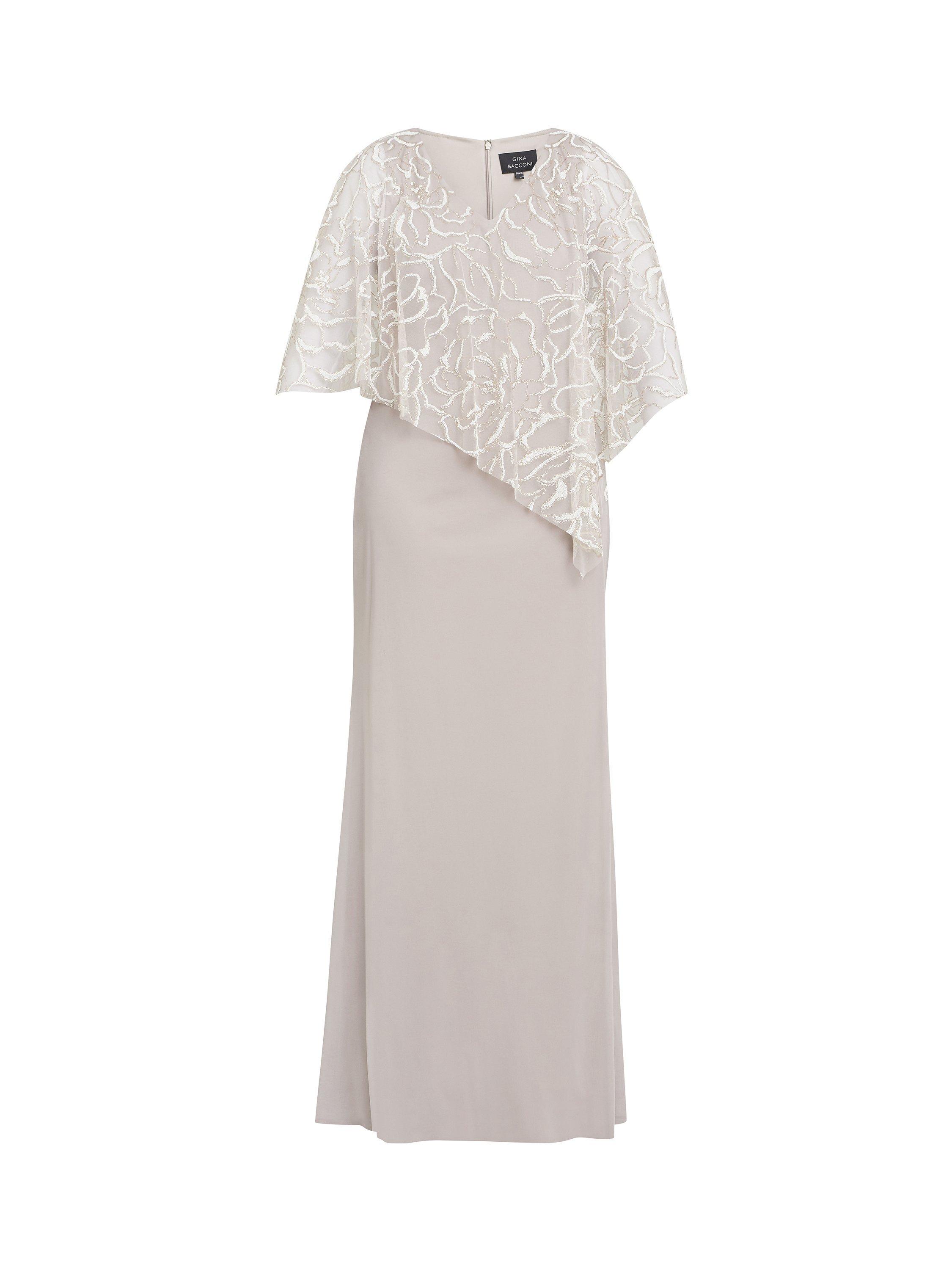 Product image 4 of 5, which shows Gina Bacconi Sephora Shimmer Cape Maxi Dress, Pink, 10