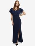 Gina Bacconi Sharla Cape Maxi Dress, Navy