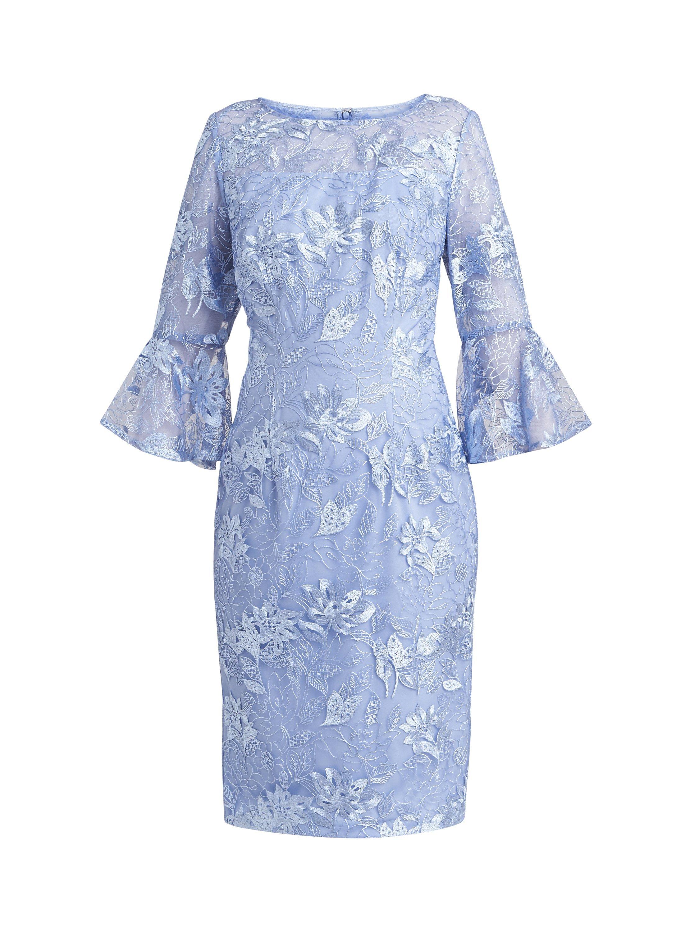 Gina bacconi celia floral embroidered dress hotsell