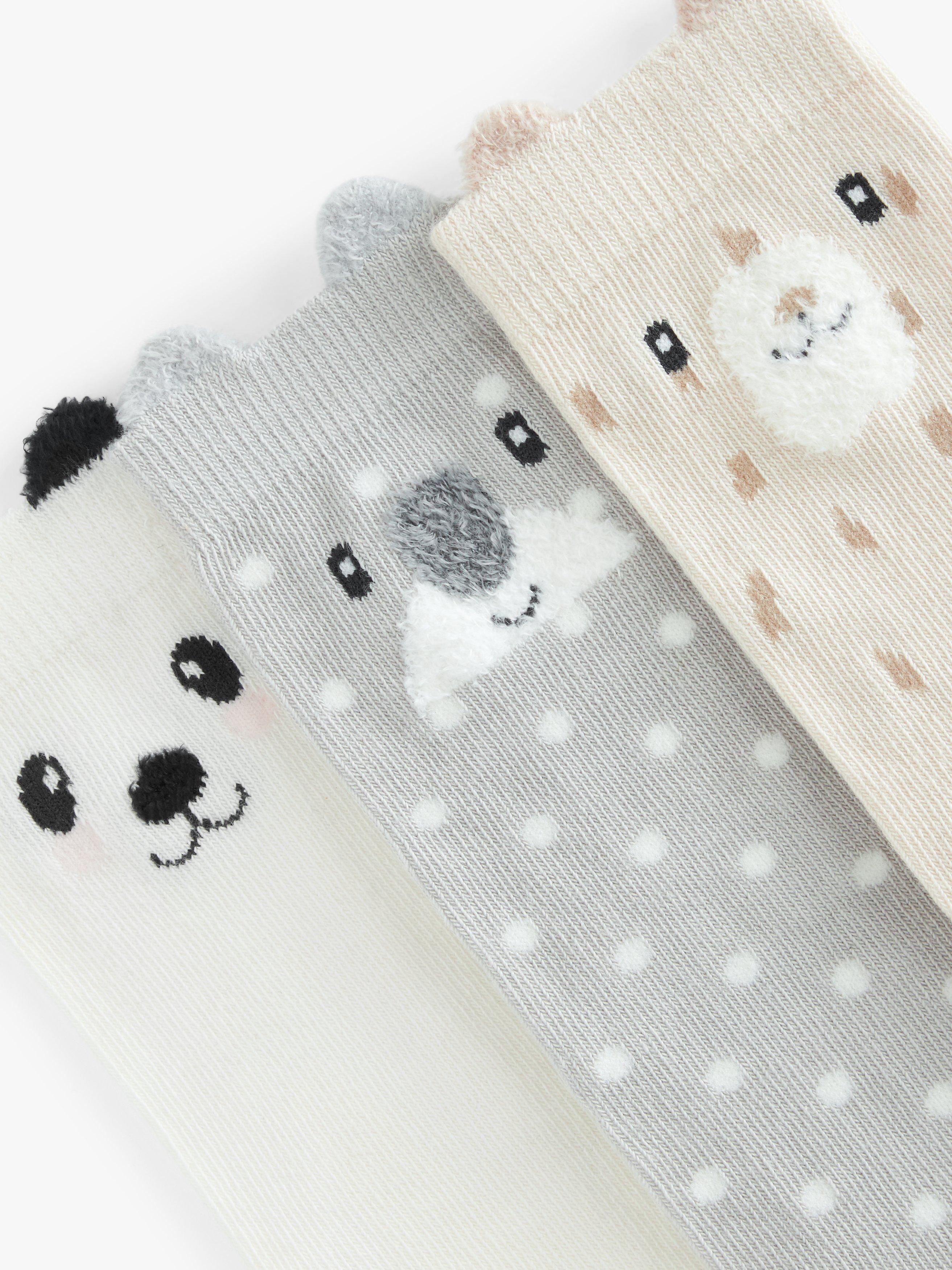 John Lewis Kids' Animal Graphic Cotton Socks, Pack of 3