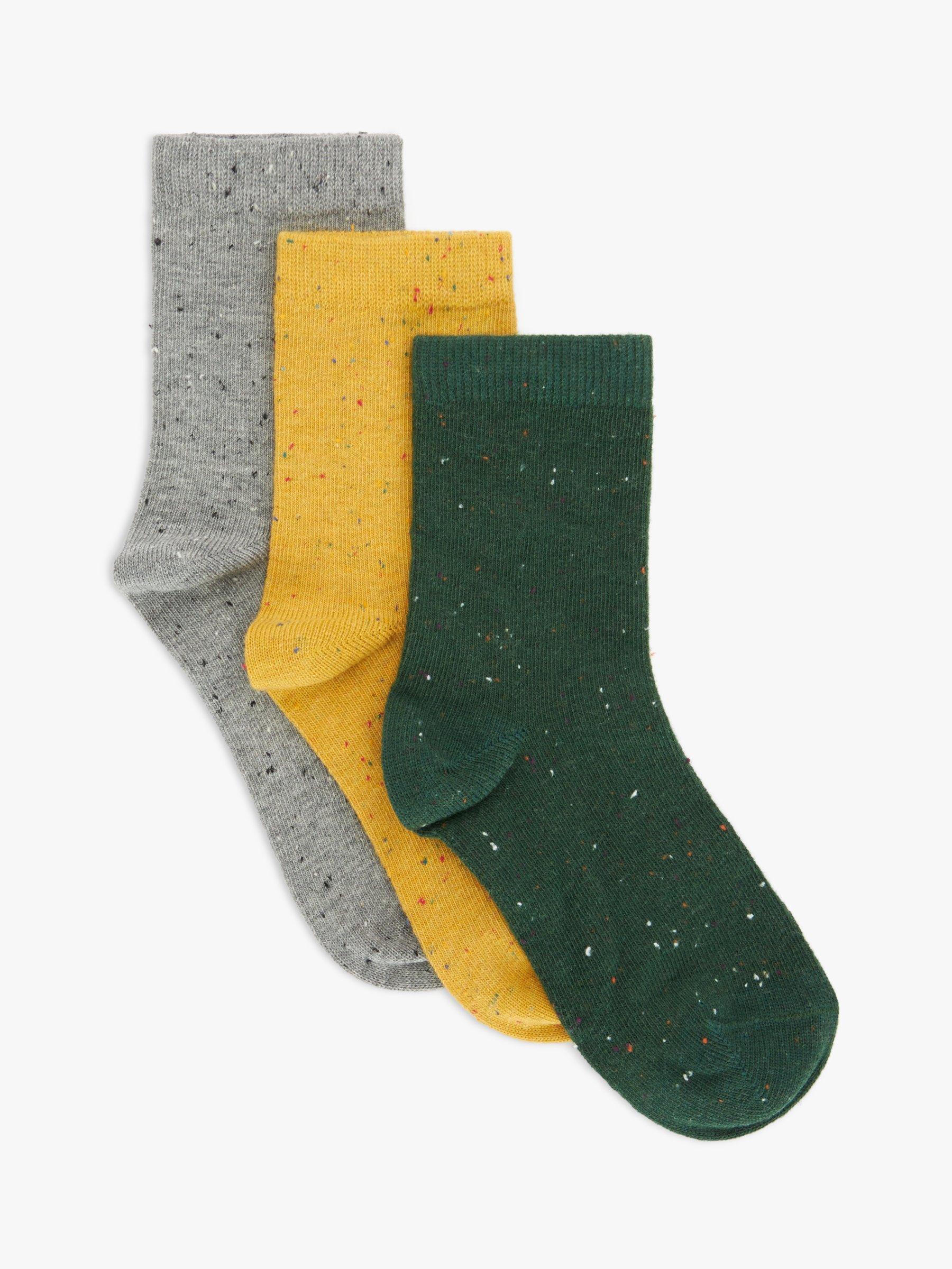 John Lewis Kids' Nepp Cotton Rich Ankle Socks, Pack of 3