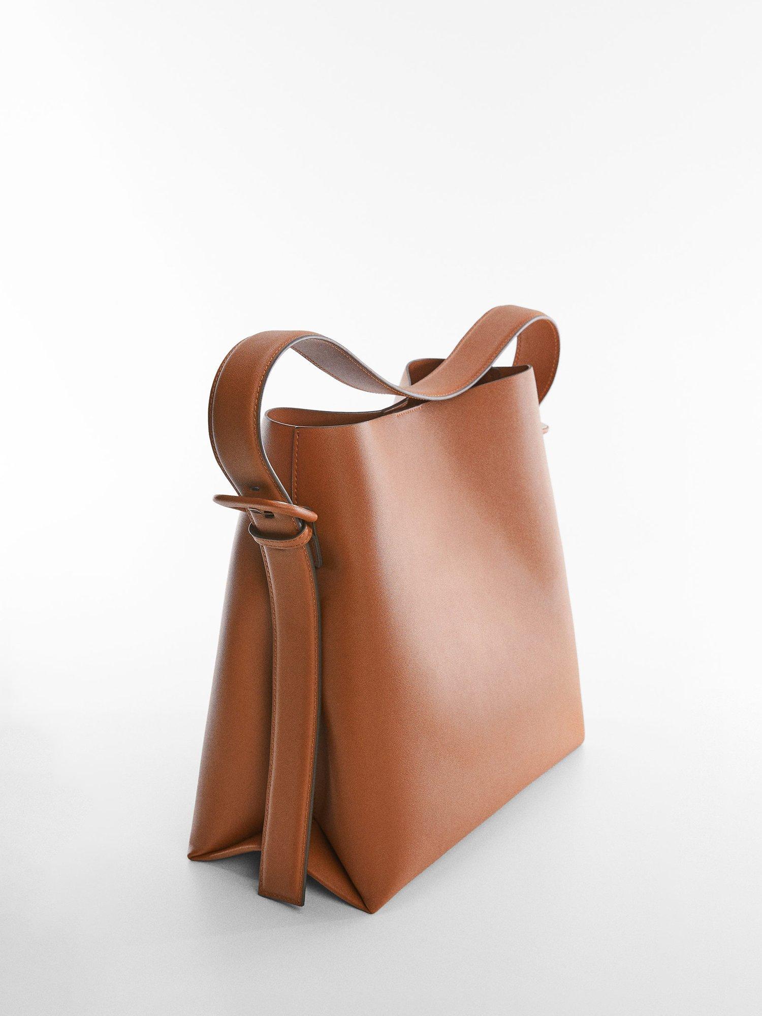 Mango Lucia Shopper Handbag, Brown
