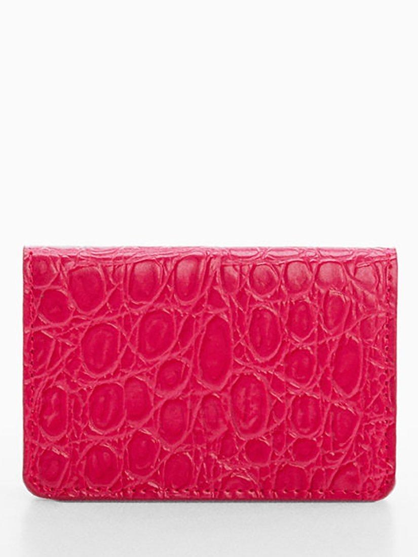 Mango Ona Small Flap Over Wallet, Bright Pink, One Size