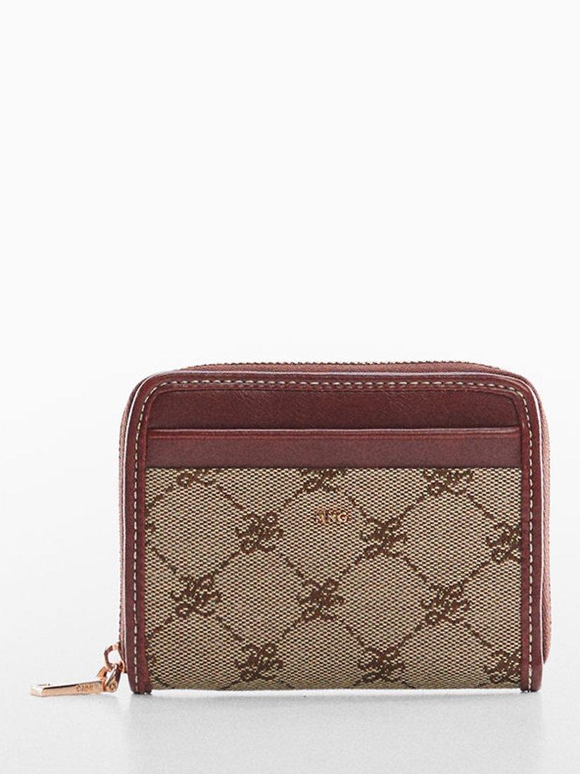 Product image 2 of 3, which shows Mango Anna Zip Around Purse, Medium Brown, One Size