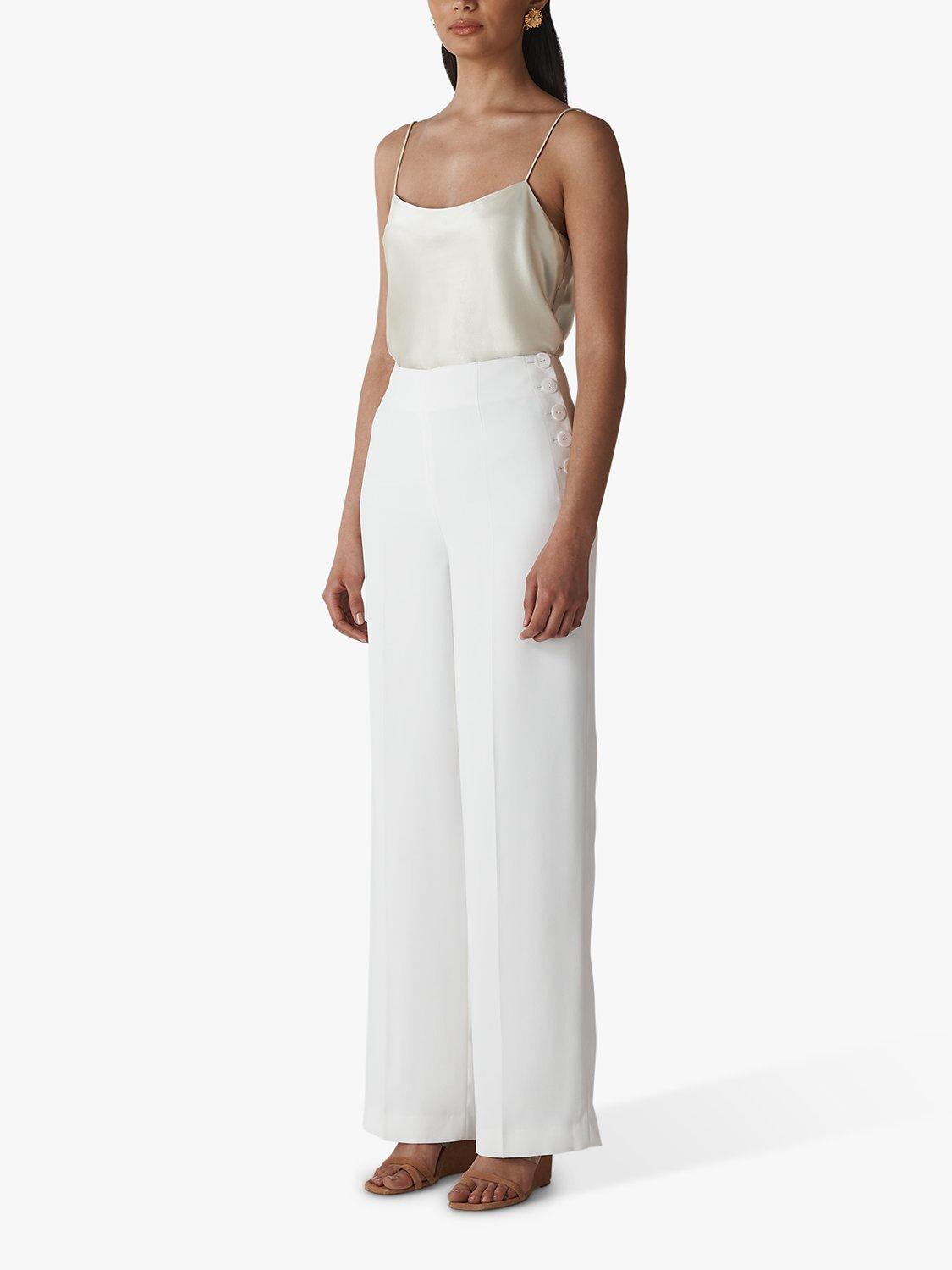 Product image 1 of 5, which shows Whistles Silk Cami Top, Silver, 6