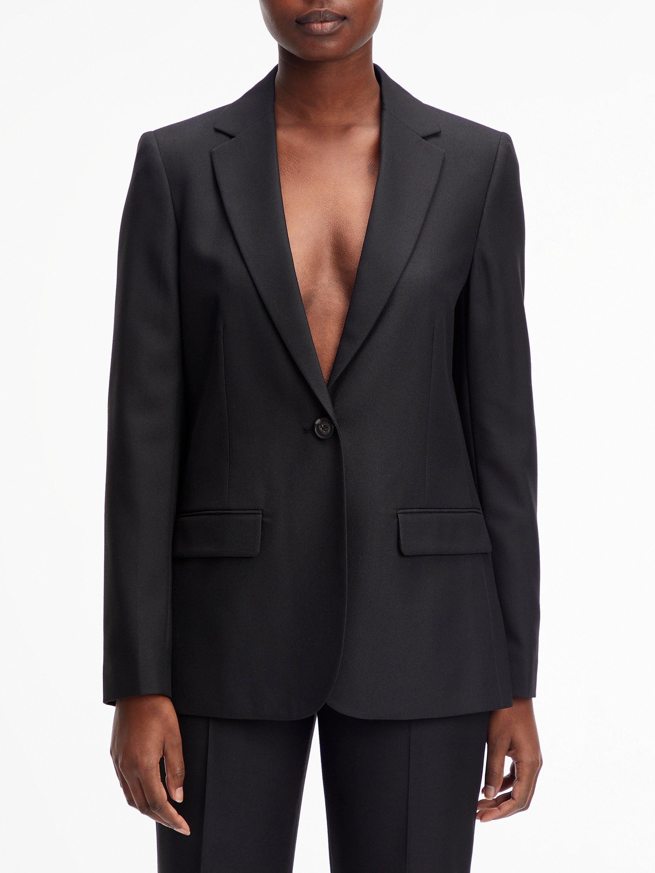 Calvin Klein Essential Single Breasted Blazer, Black