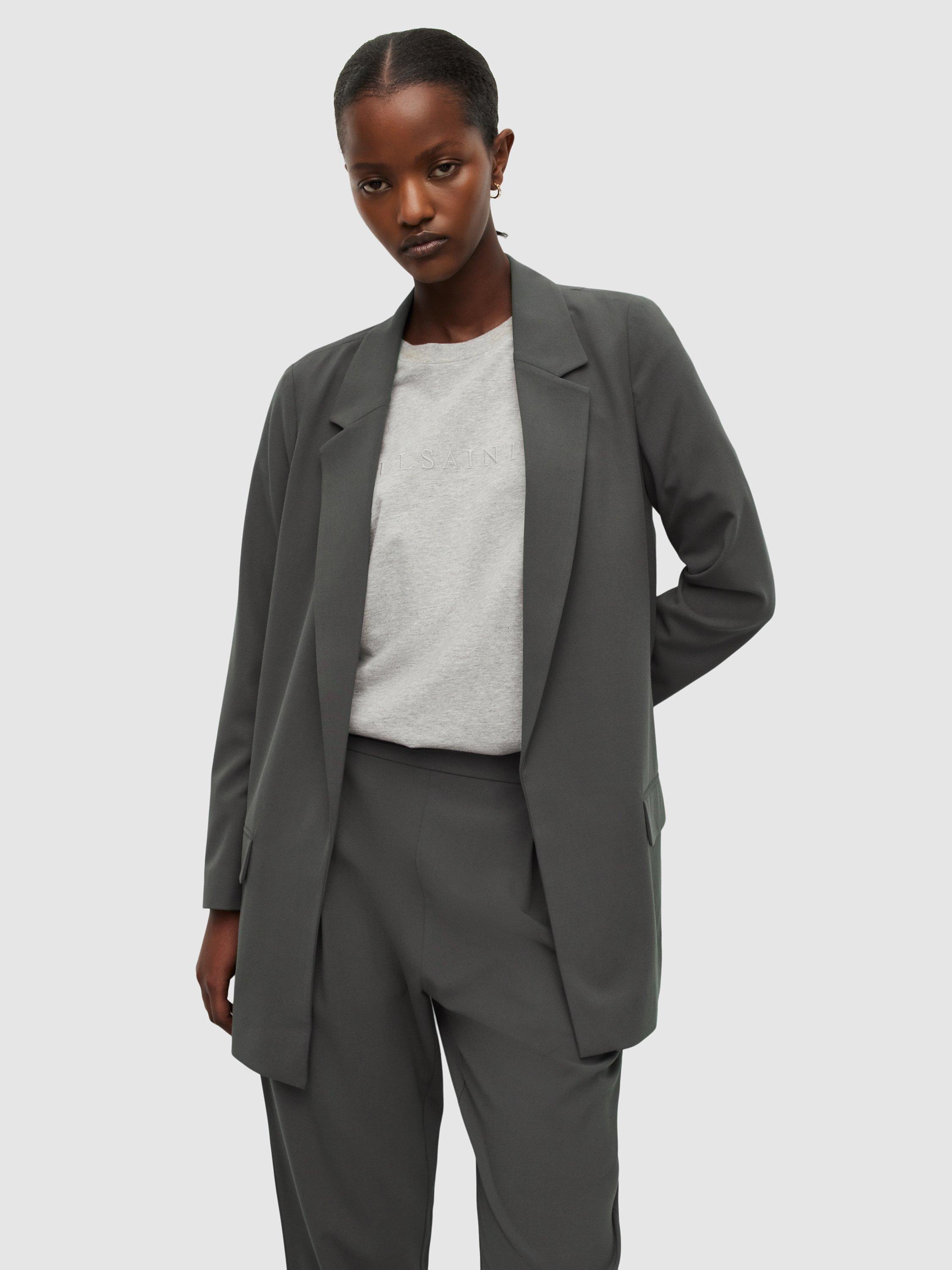 AllSaints Aleida Tri Blazer, Black Smoke