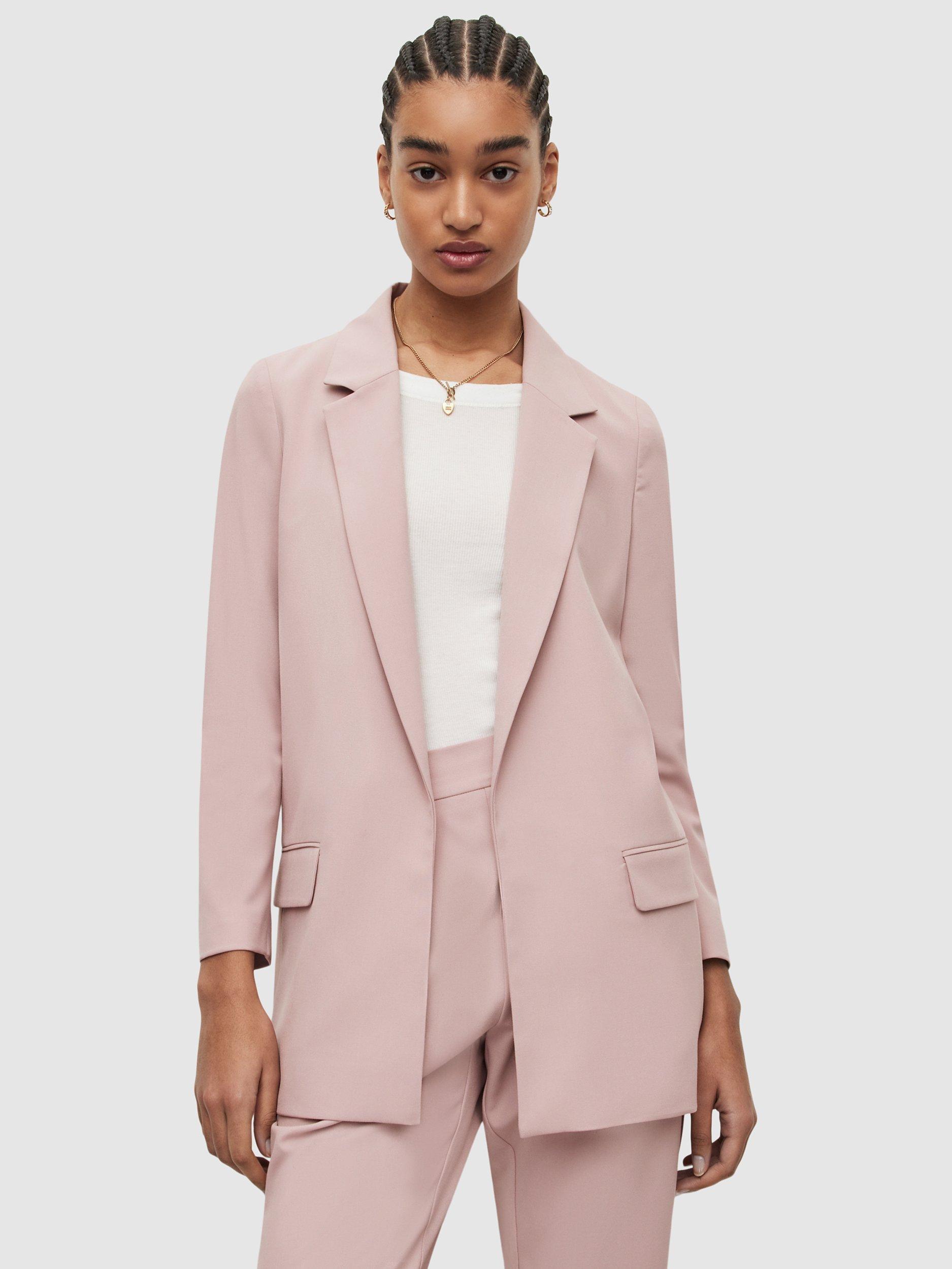 AllSaints Aleida Tri Blazer, Pale Orchid Pink