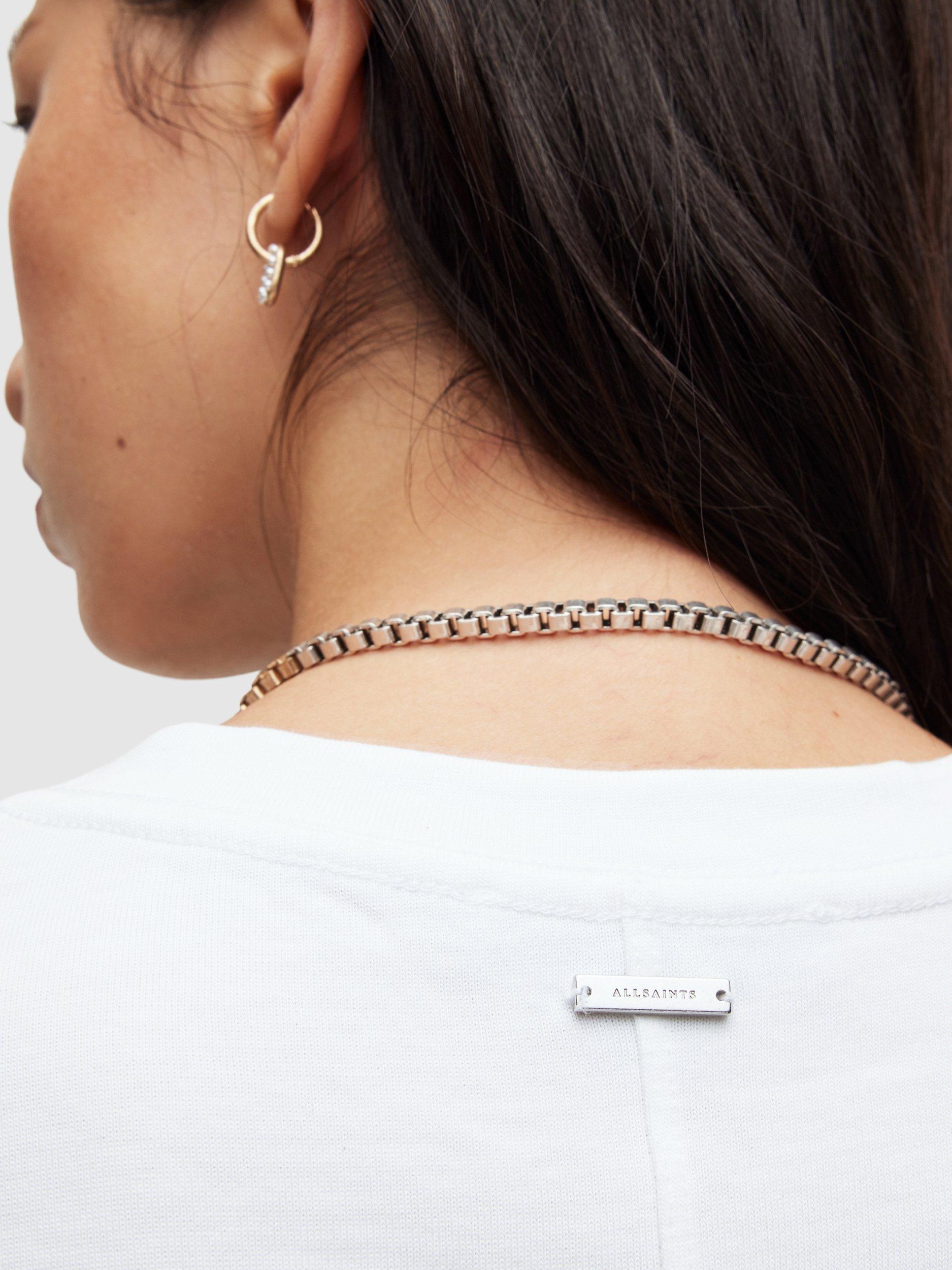 Product image 5 of 7, which shows AllSaints Mira T-Shirt, White, XS