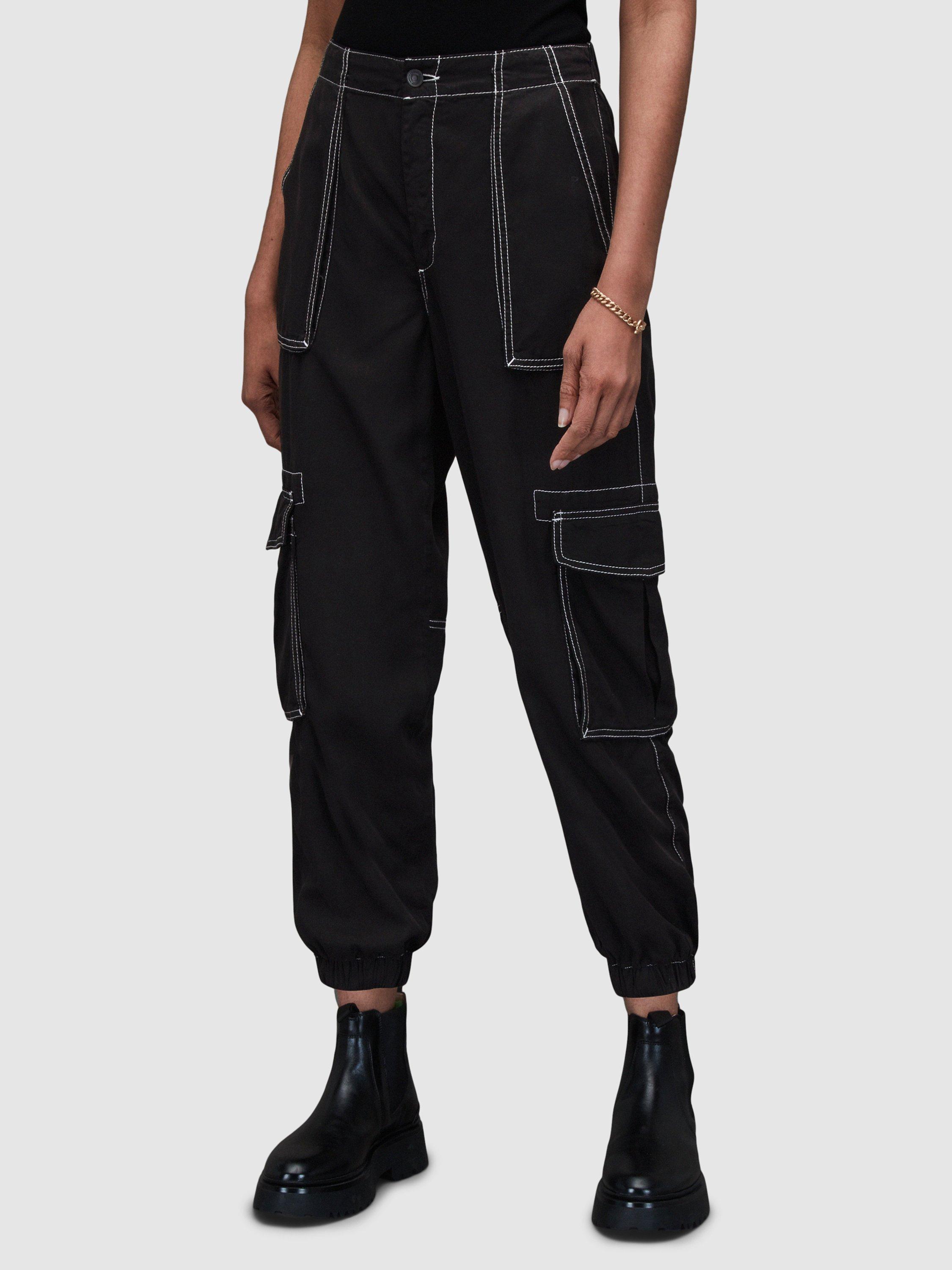 AllSaints Frieda Stitch Trousers, Black