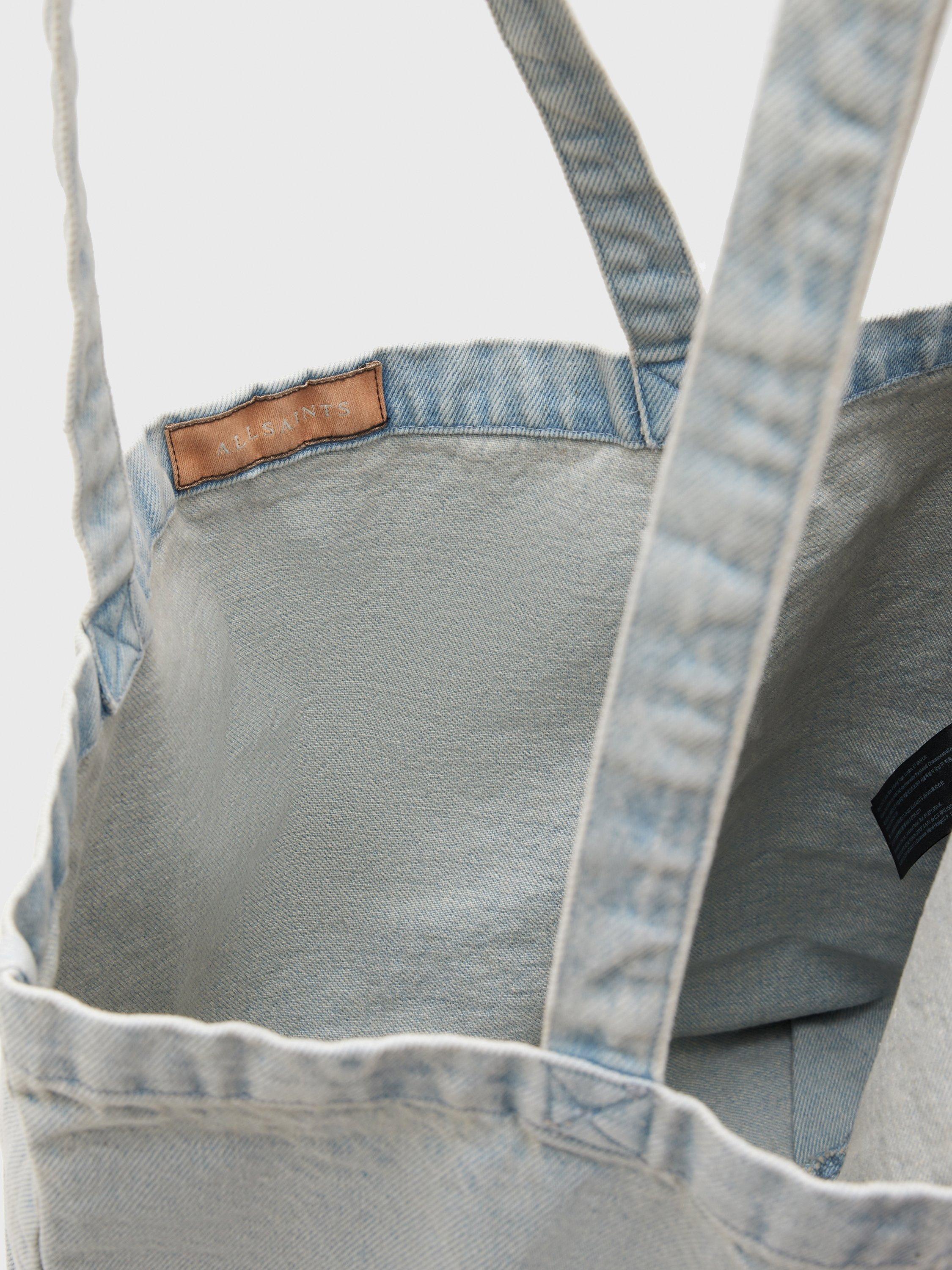 Product image 2 of 3, which shows AllSaints Underground Wash Tote Bag, Light Blue/White, Blue