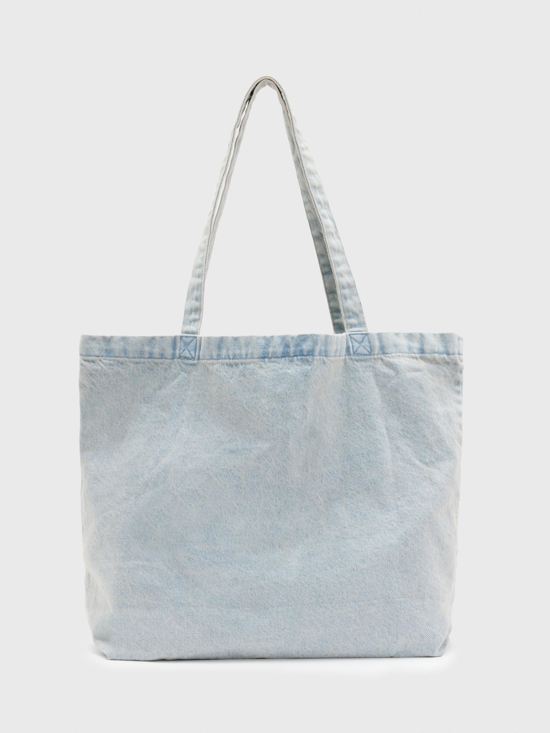 Product image 3 of 3, which shows AllSaints Underground Wash Tote Bag, Light Blue/White, Blue