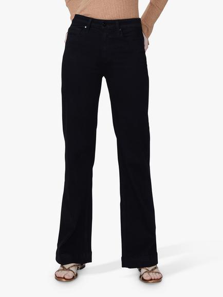 PAIGE Leenah High Rise Wide Leg Jeans, Black Shadow, Black Shadow