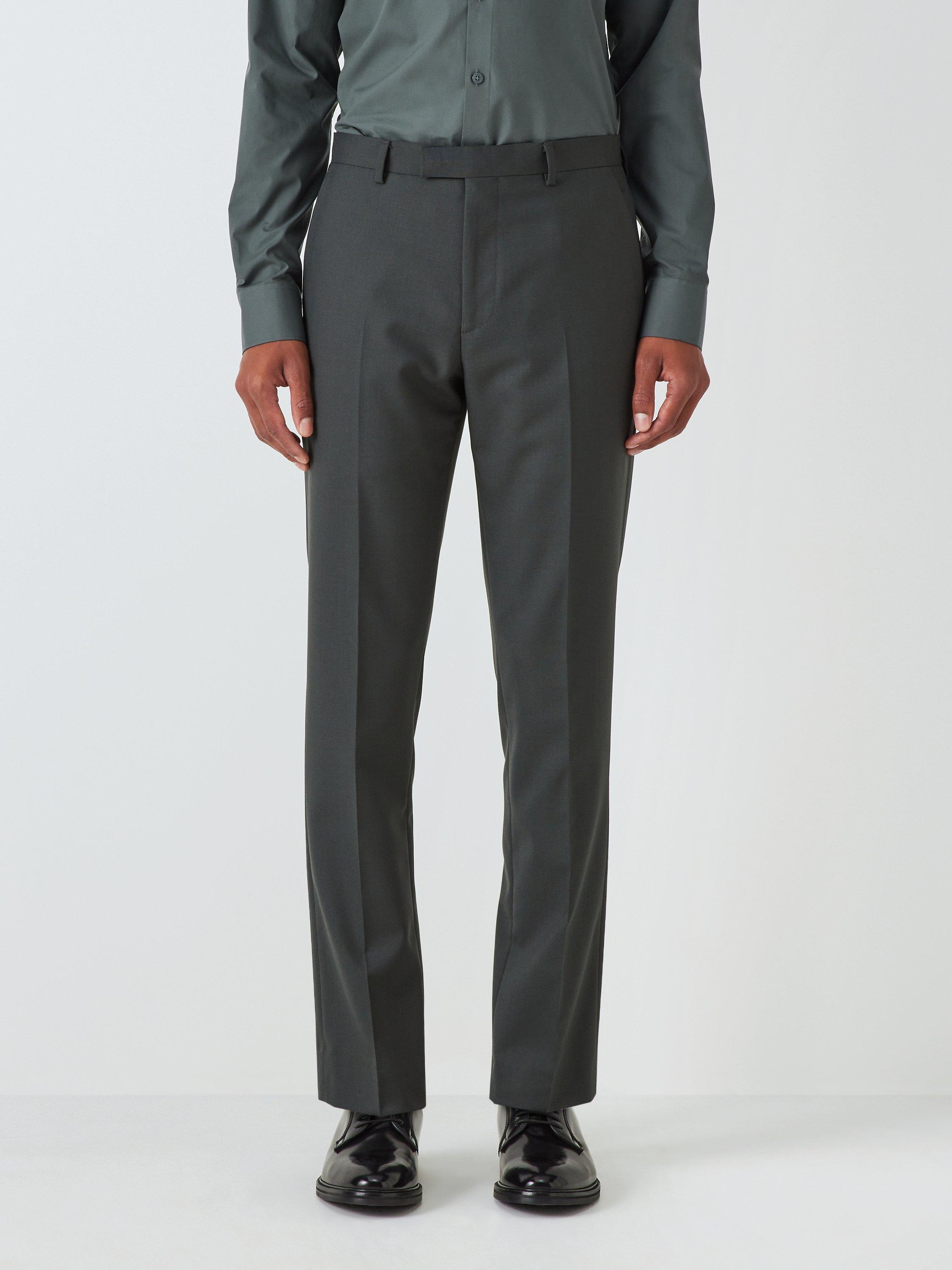 Kin Wool Blend Slim Fit Suit Trousers, Green