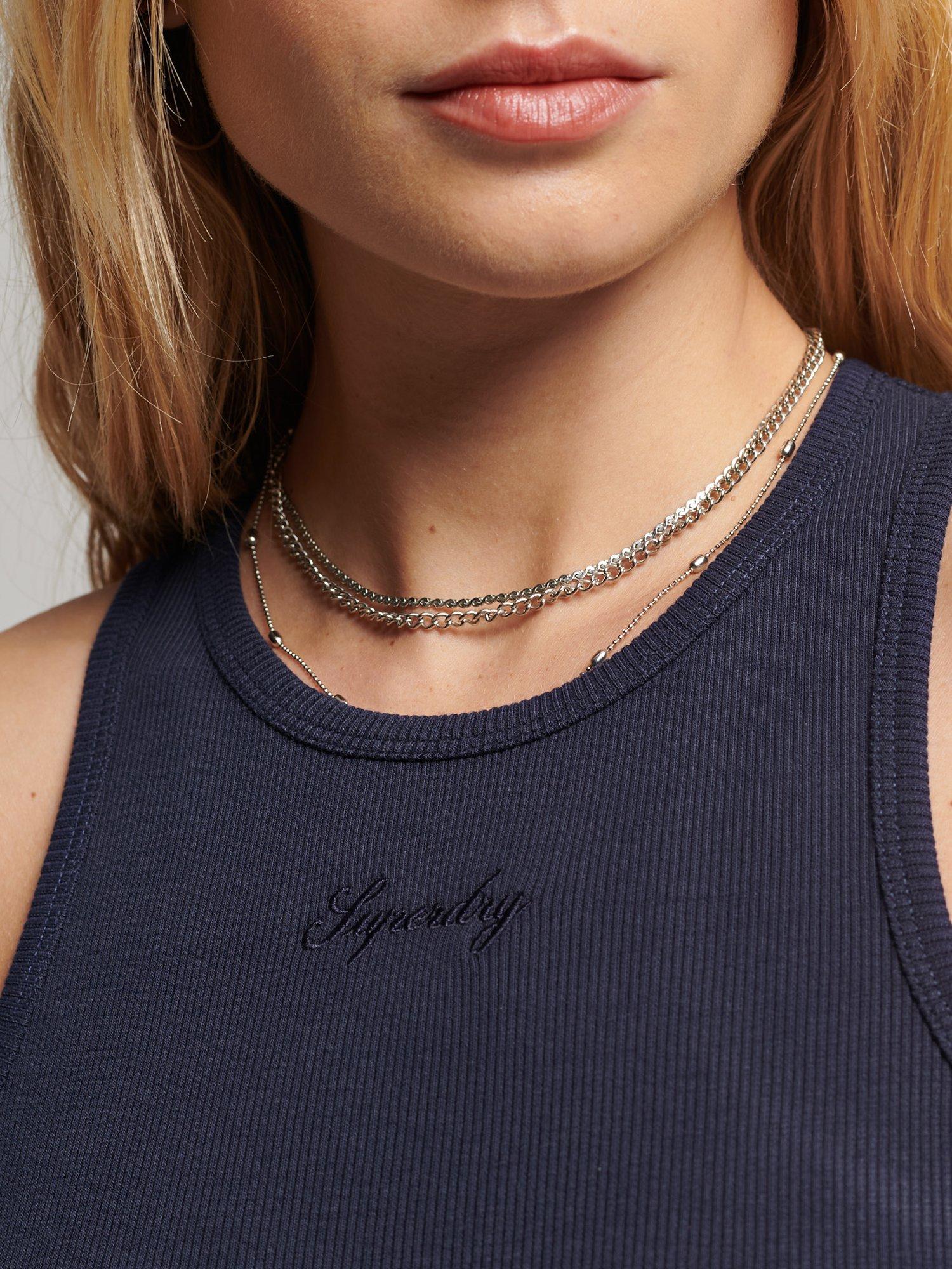 Product image 3 of 3, which shows Superdry Code Logo Essential Tank Dress, Rich Navy, 8