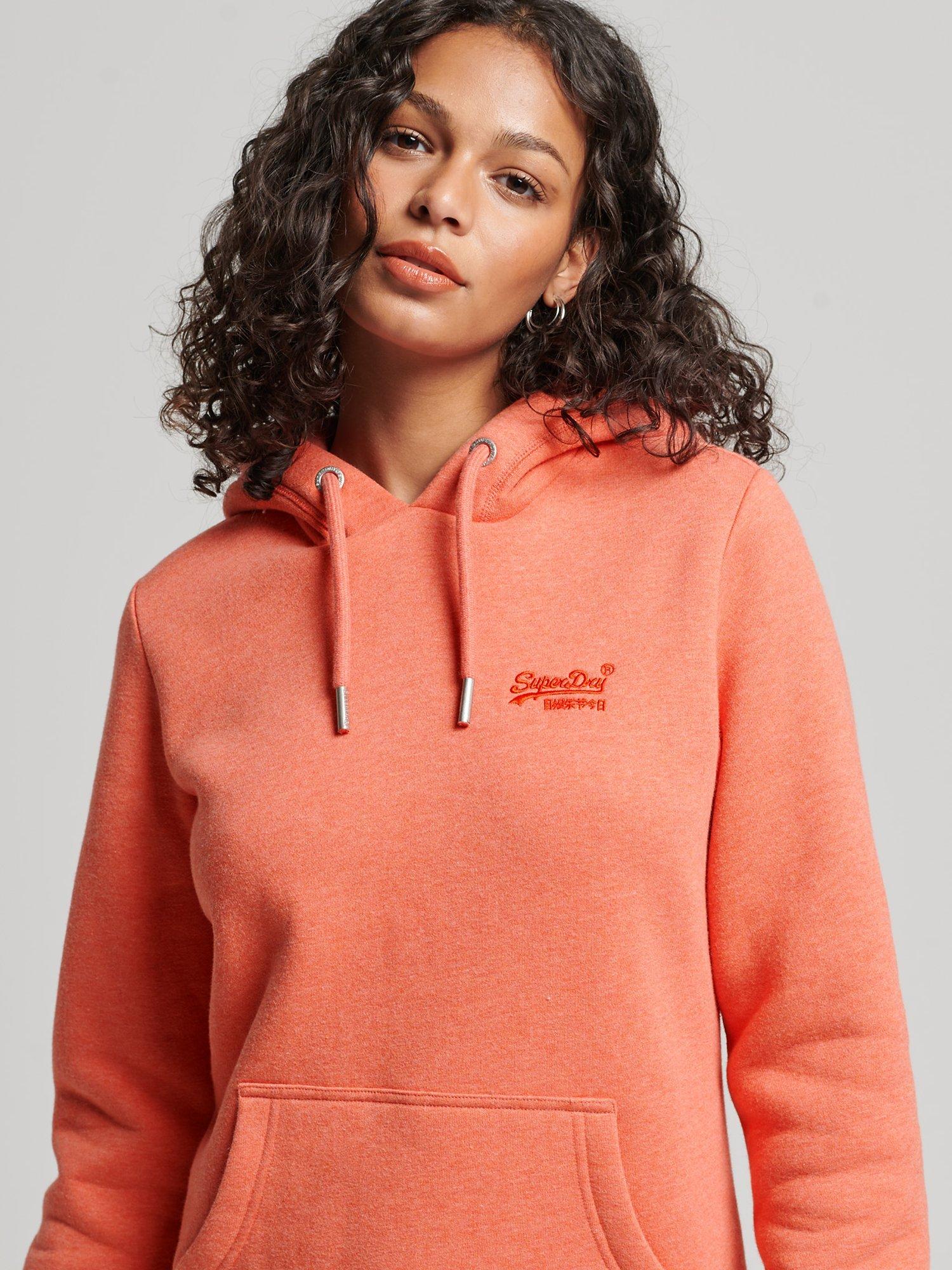 Superdry Vintage Logo Embroidered Hoodie, La Coral Marl