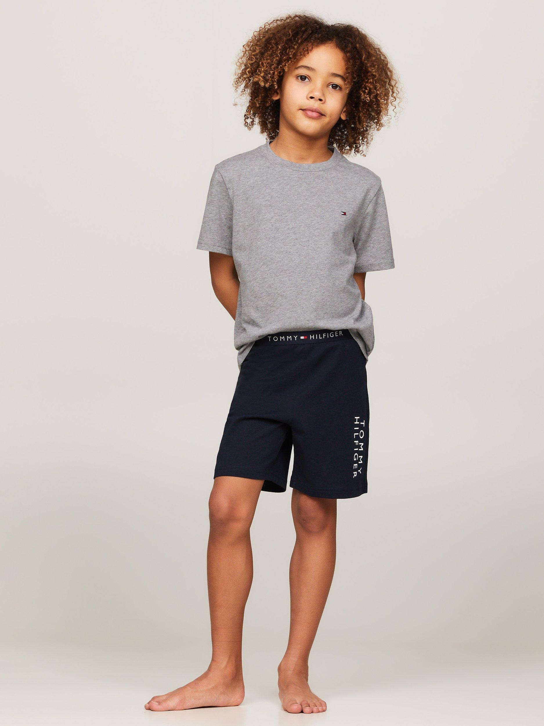 Product image 1 of 5, which shows Tommy Hilfiger Boy's 2 Pack T-Shirts, Grey/Black, 8-10 years