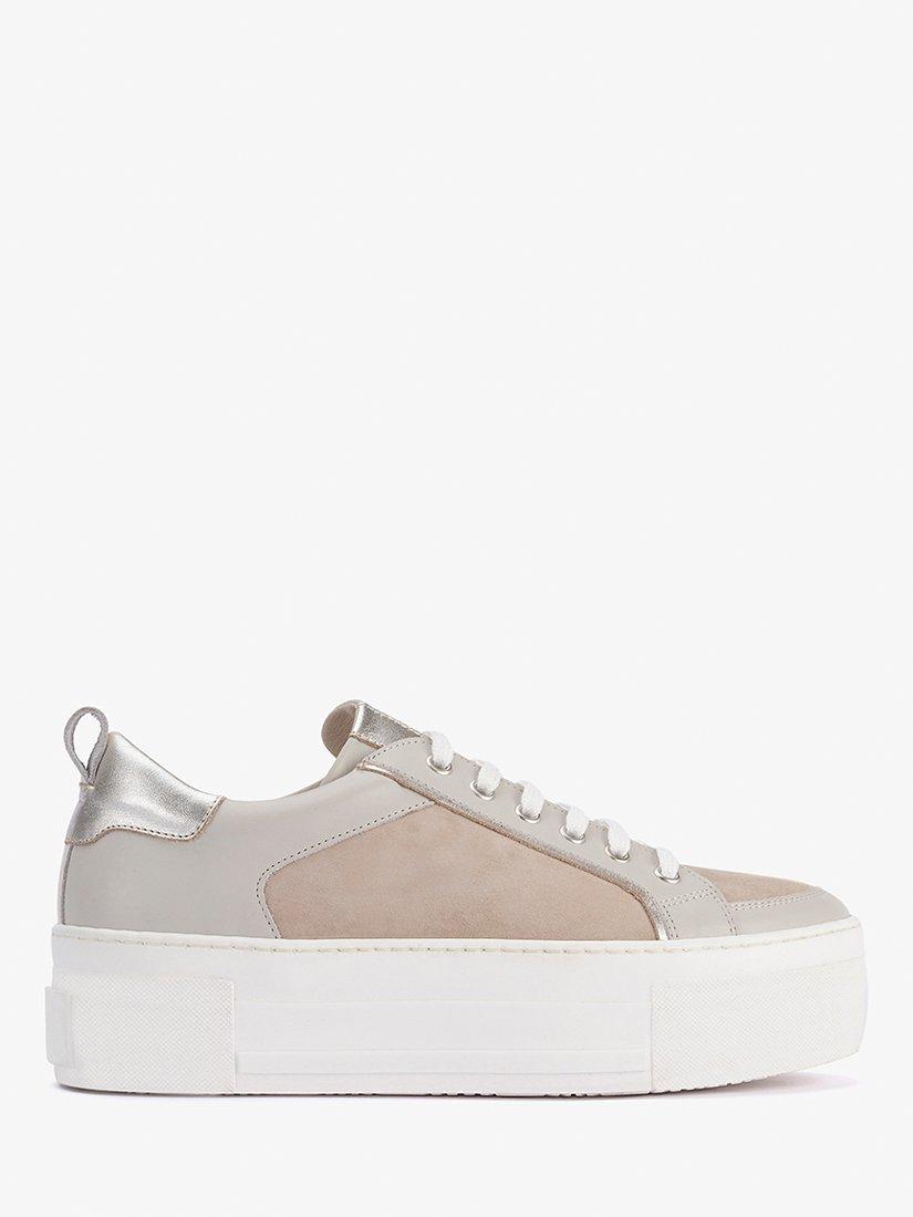 Mint Velvet Belle Metallic Detail Trainers, Natural