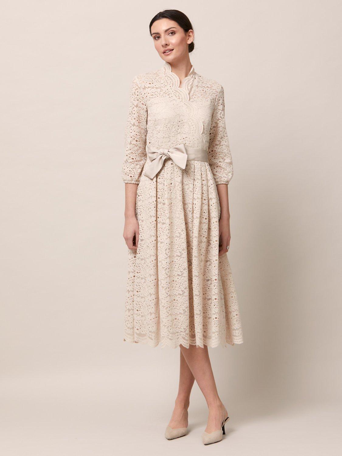 Helen McAlinden Sandra Midi Lace Dress, Oyster