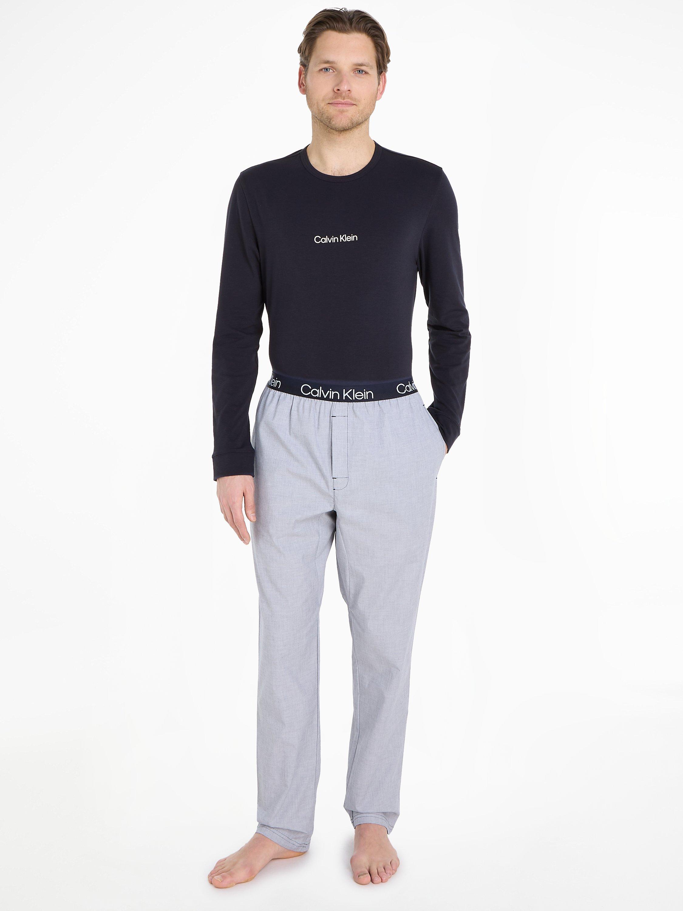 Calvin Klein Modern Structure Pyjama Set, Night Sky/Grey