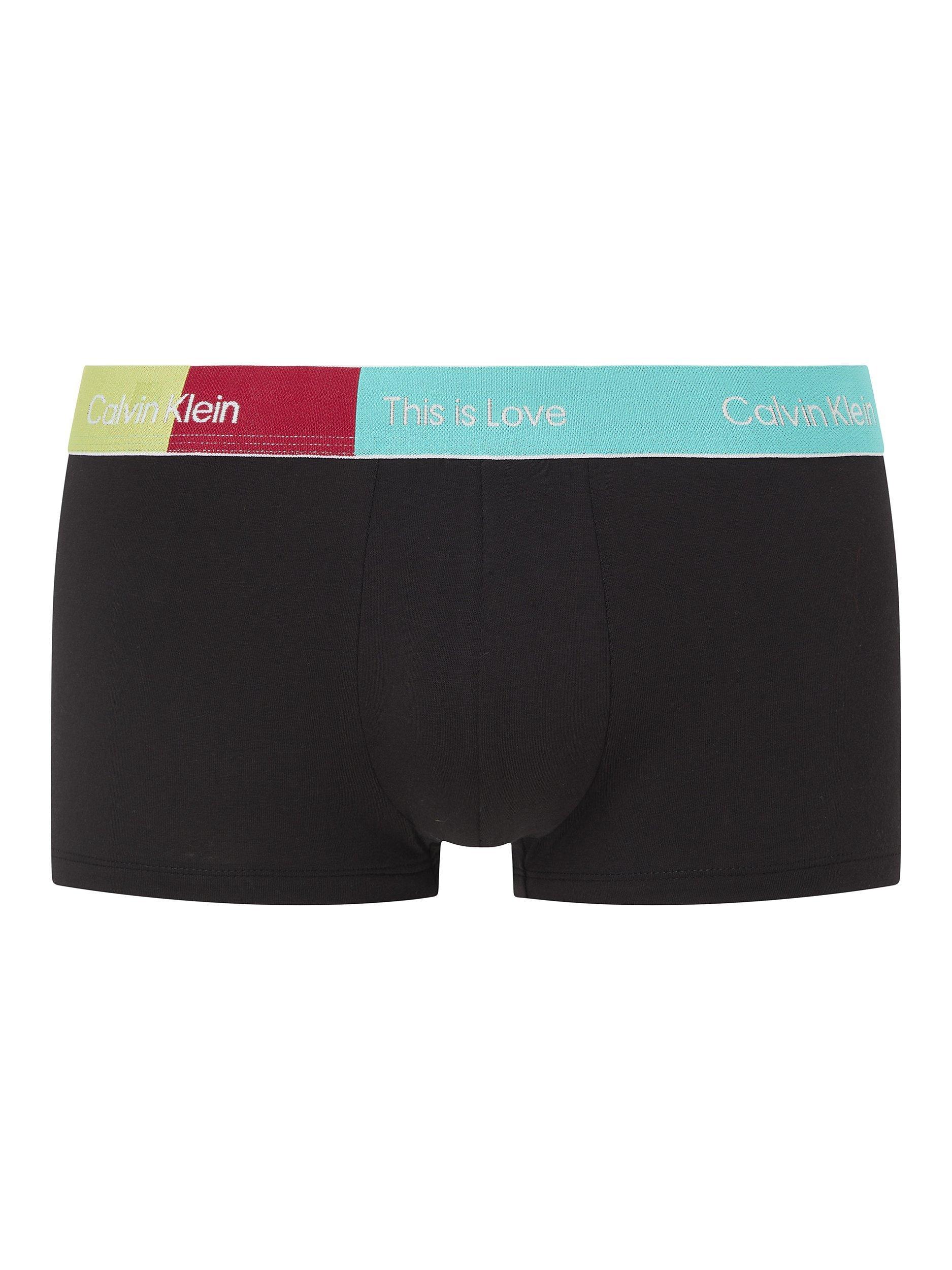 Calvin Klein Medium Rise Cotton Stretch Trunks, Pride Multi