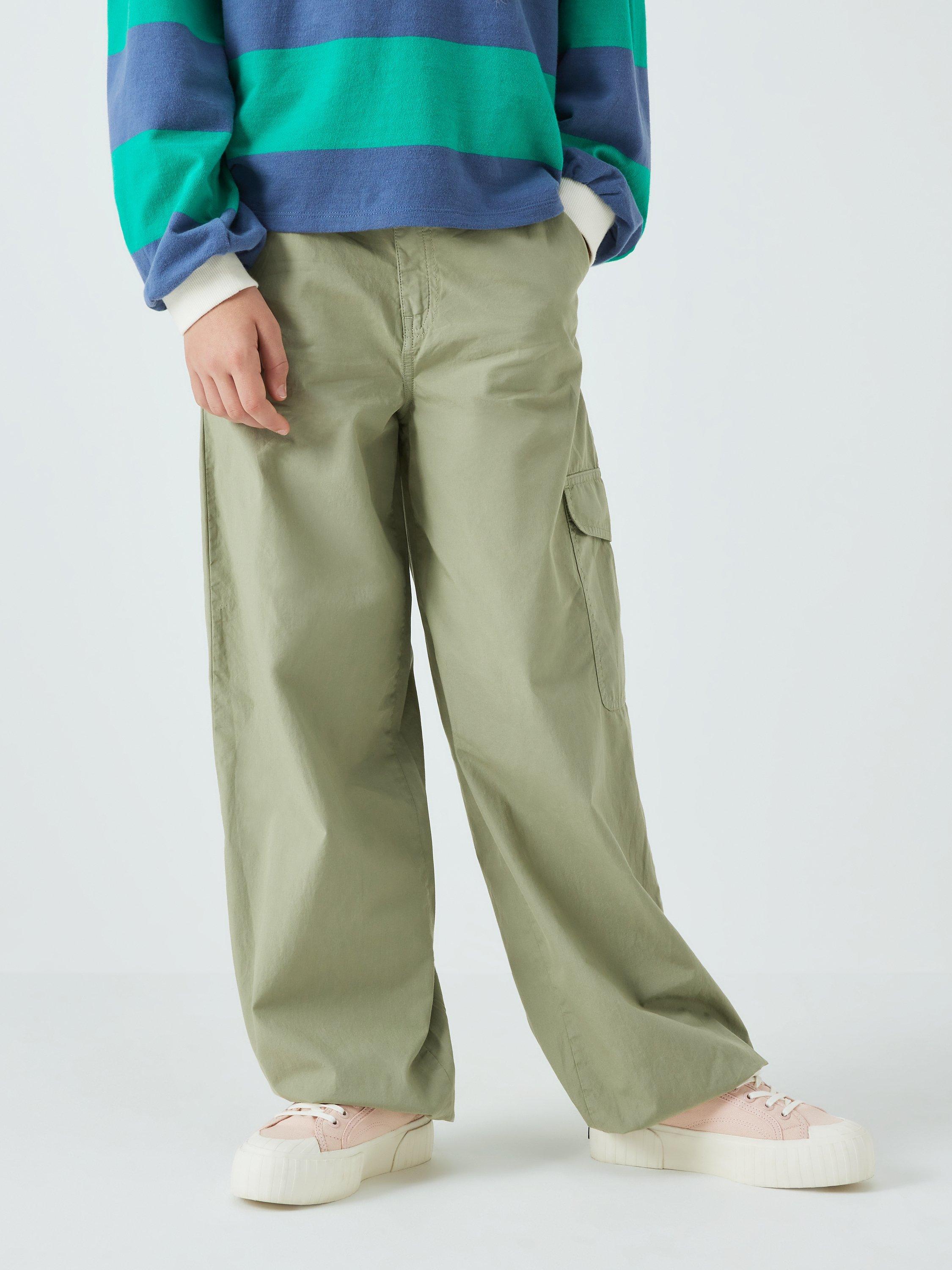 John Lewis Kids' Plain Parachute Utility Trousers, Tea