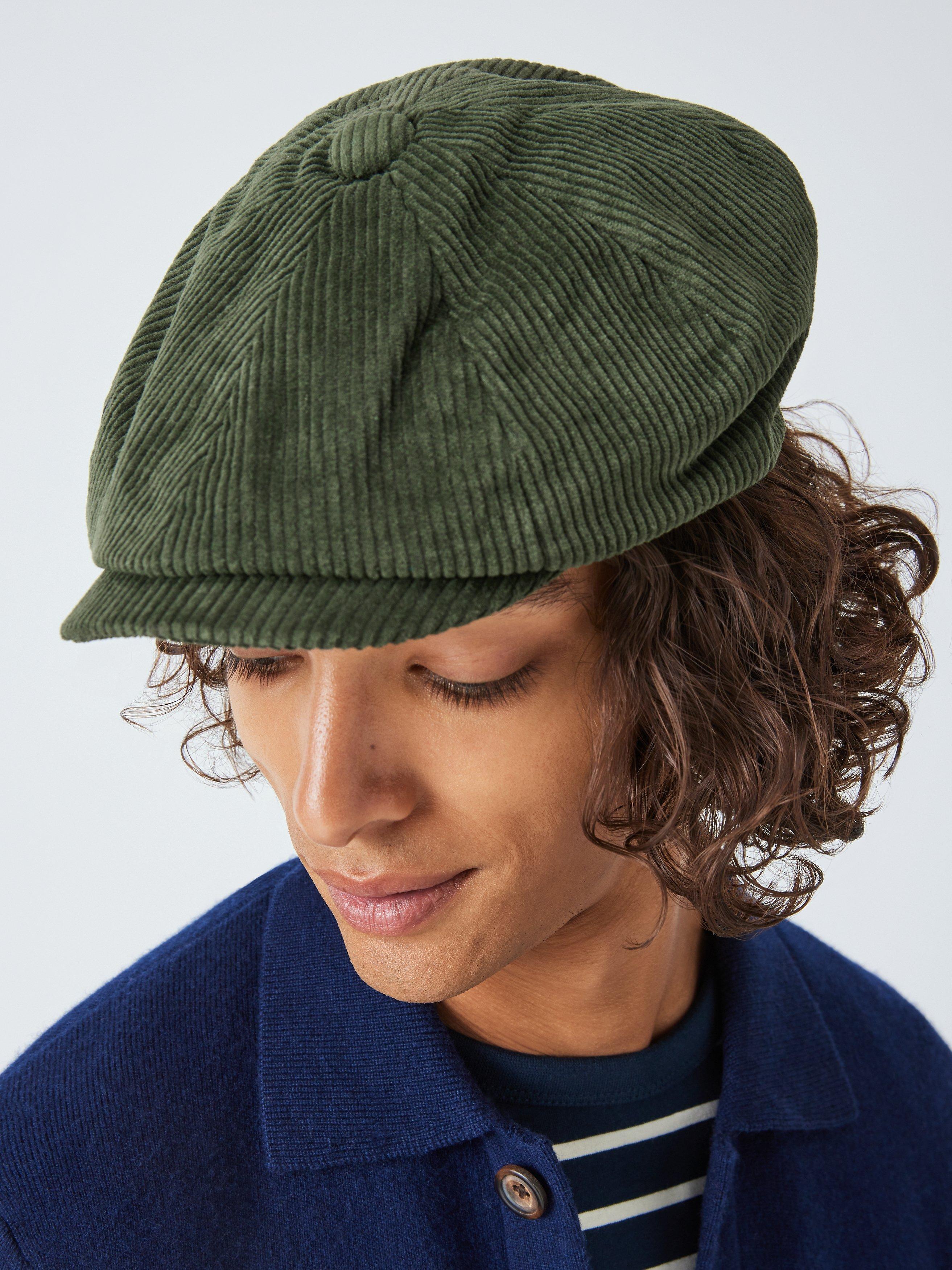 John Lewis Corduroy Baker Boy Hat, Olive