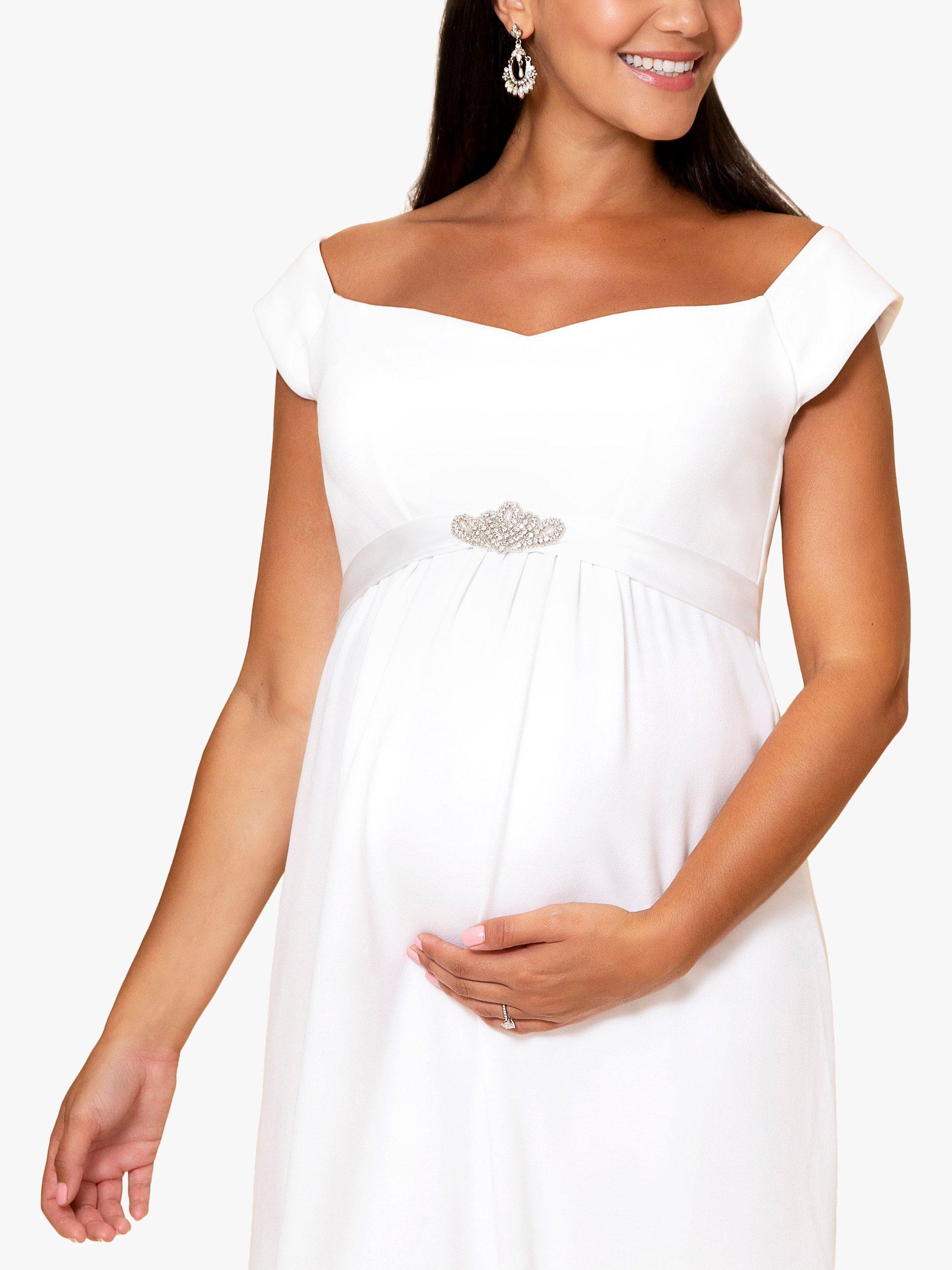 Product image 2 of 6, which shows Tiffany Rose Sadie Maternity Wedding Dress, Ivory, 6-8