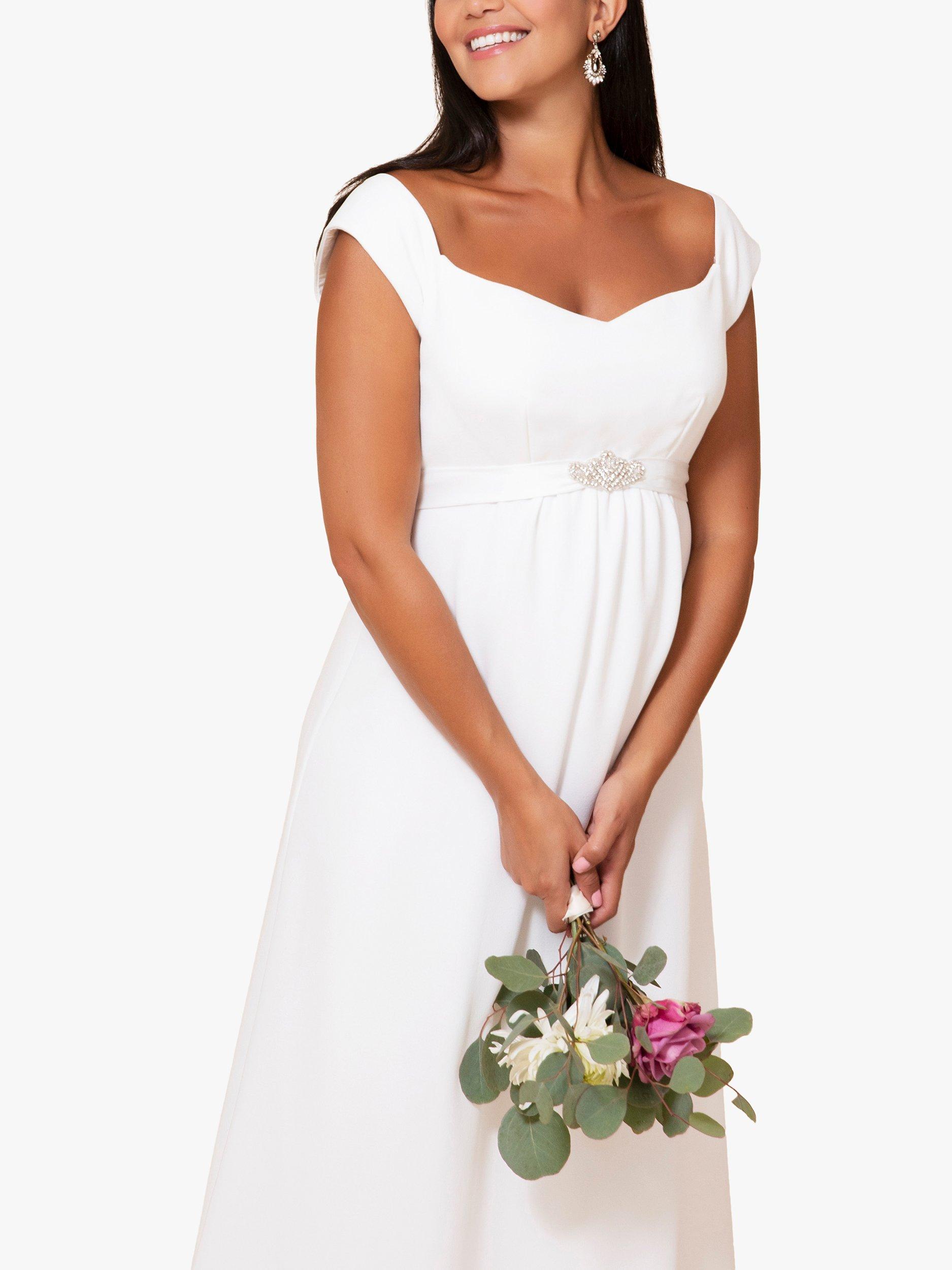 Product image 6 of 6, which shows Tiffany Rose Sadie Maternity Wedding Dress, Ivory, 6-8